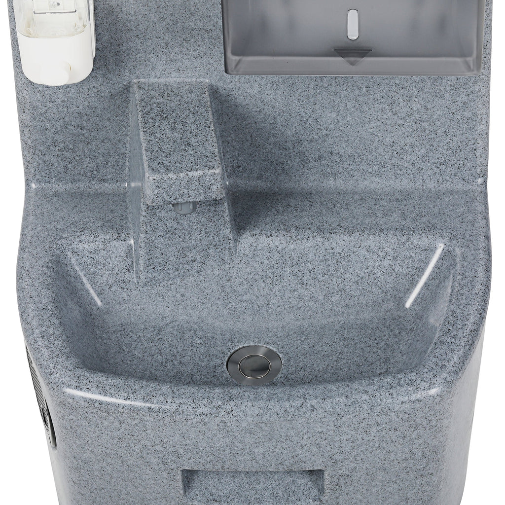 26.4 Gallon Double Mobile Hand Washing Station with Soap and Paper Towel Dispenser