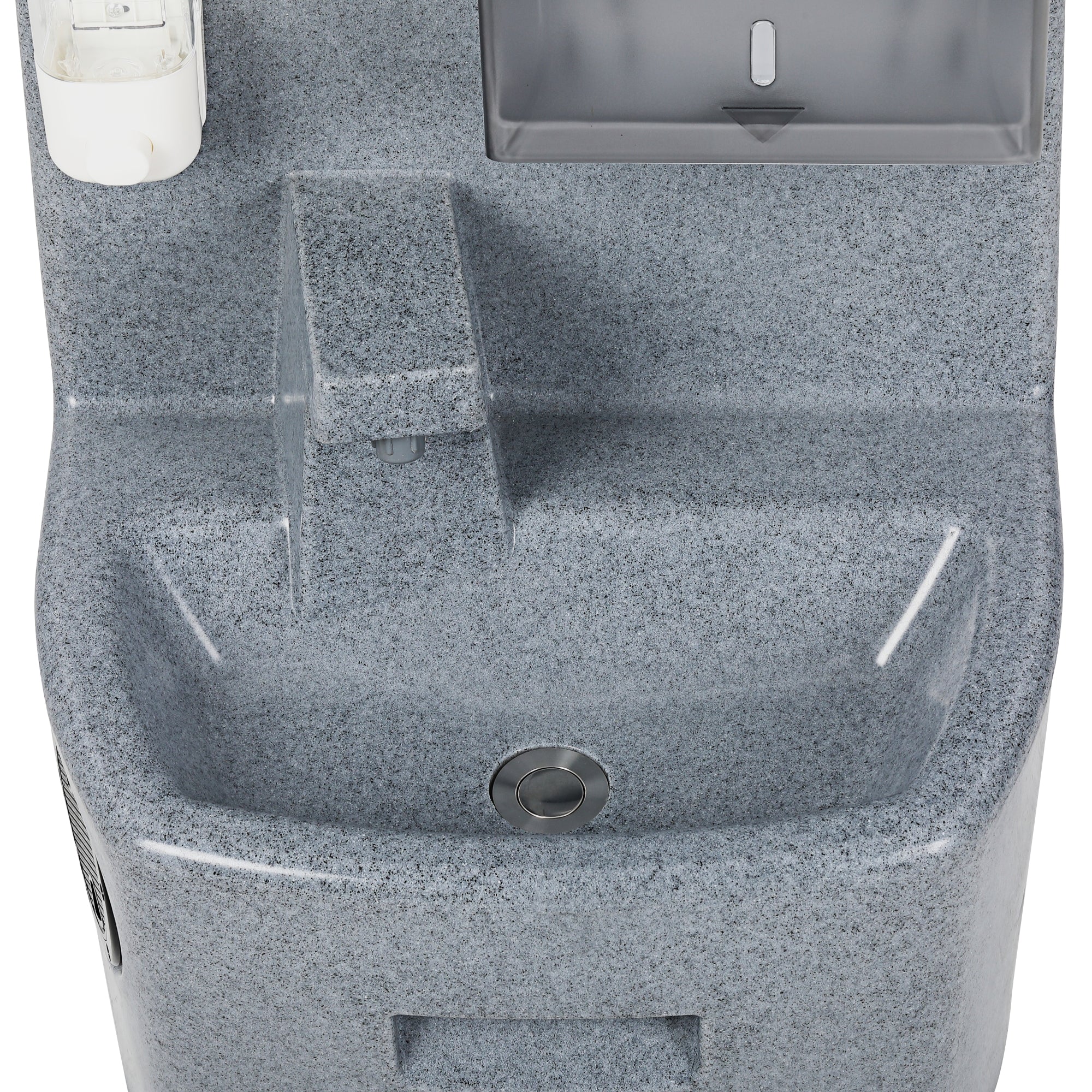 26.4 Gallon Double Mobile Hand Washing Station with Soap and Paper Towel Dispenser