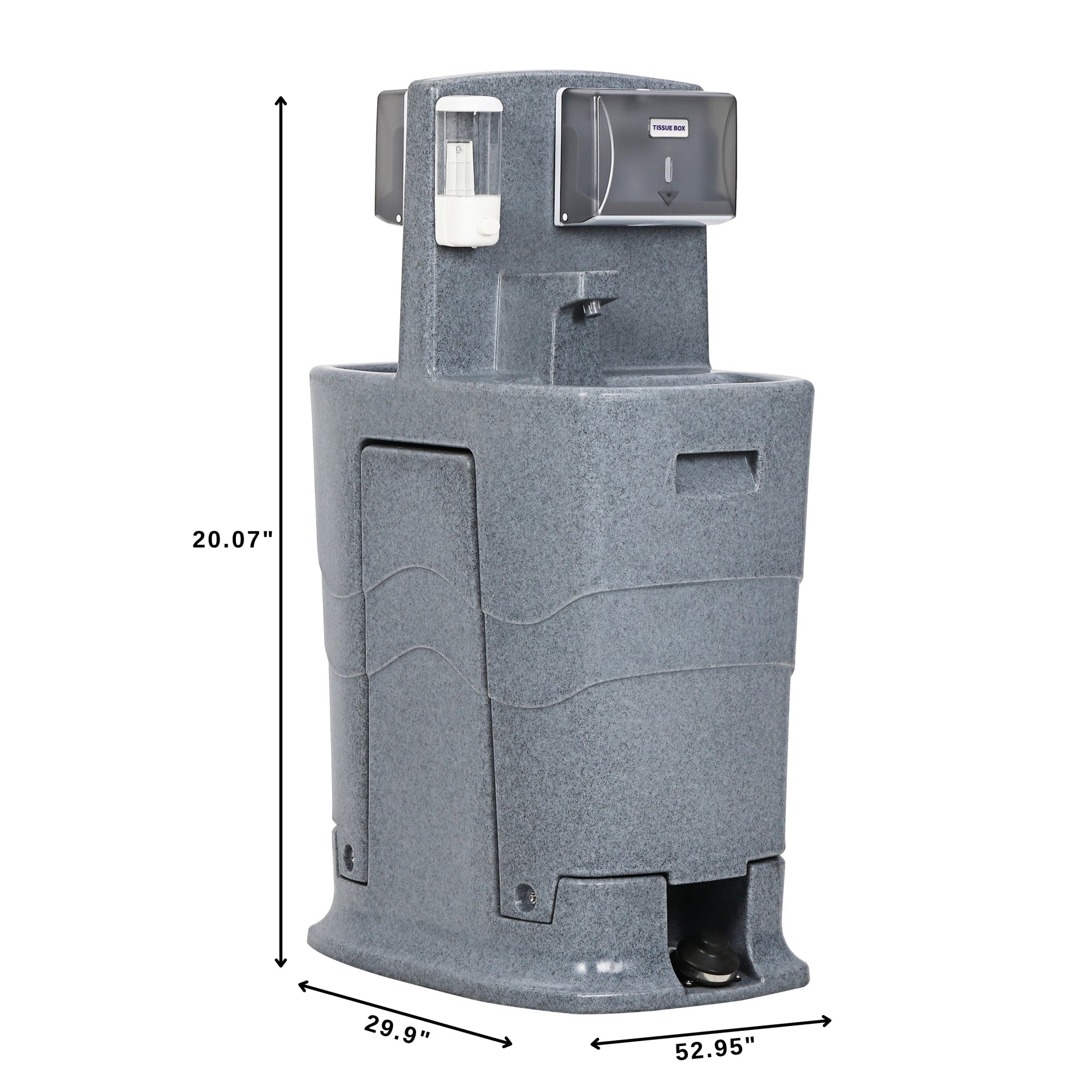26.4 Gallon Double Mobile Hand Washing Station with Soap and Paper Towel Dispenser