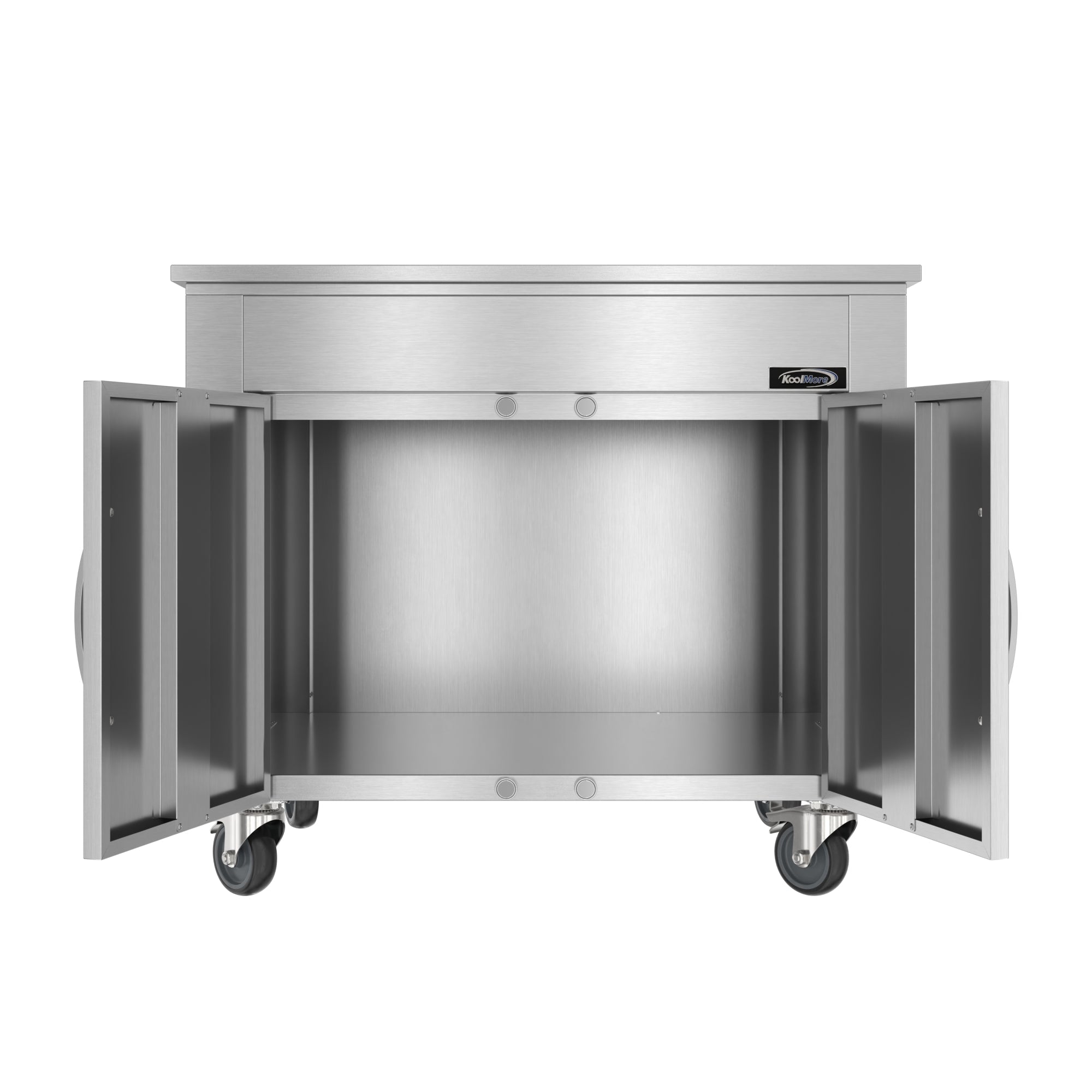 35 in. Commercial Charcoal Oven with Warming Racks and Base Cabinet in Stainless-Steel