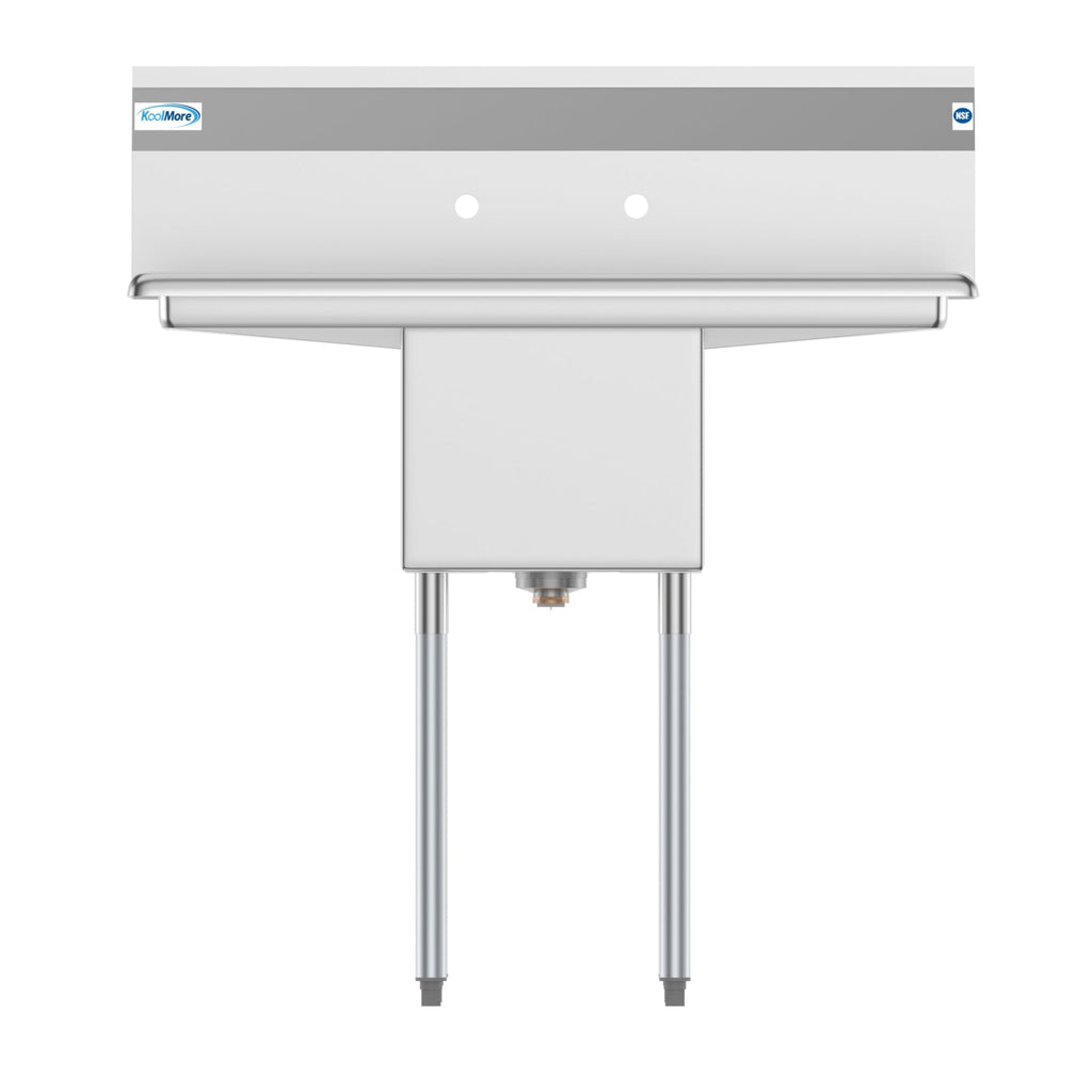 38 in. One Compartment Stainless Steel Commercial Sink with Drainboards, Bowl Size 14"x 16"x 11"