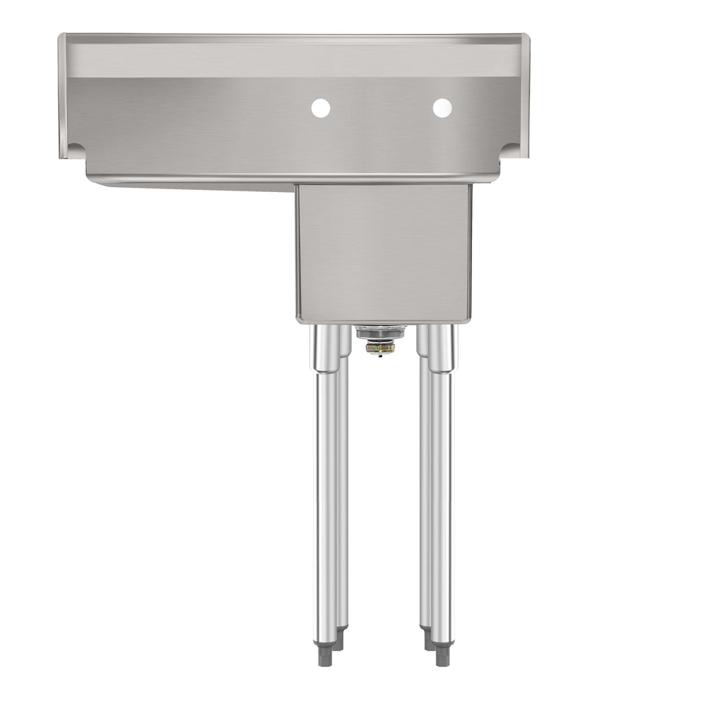 31 in. One Compartment Stainless Steel Commercial Sink with Drainboard, Bowl Size 12" x 16" x 10"