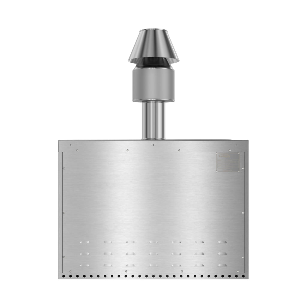 35 in. Commercial Charcoal Oven with Warming Racks in Stainless-Steel