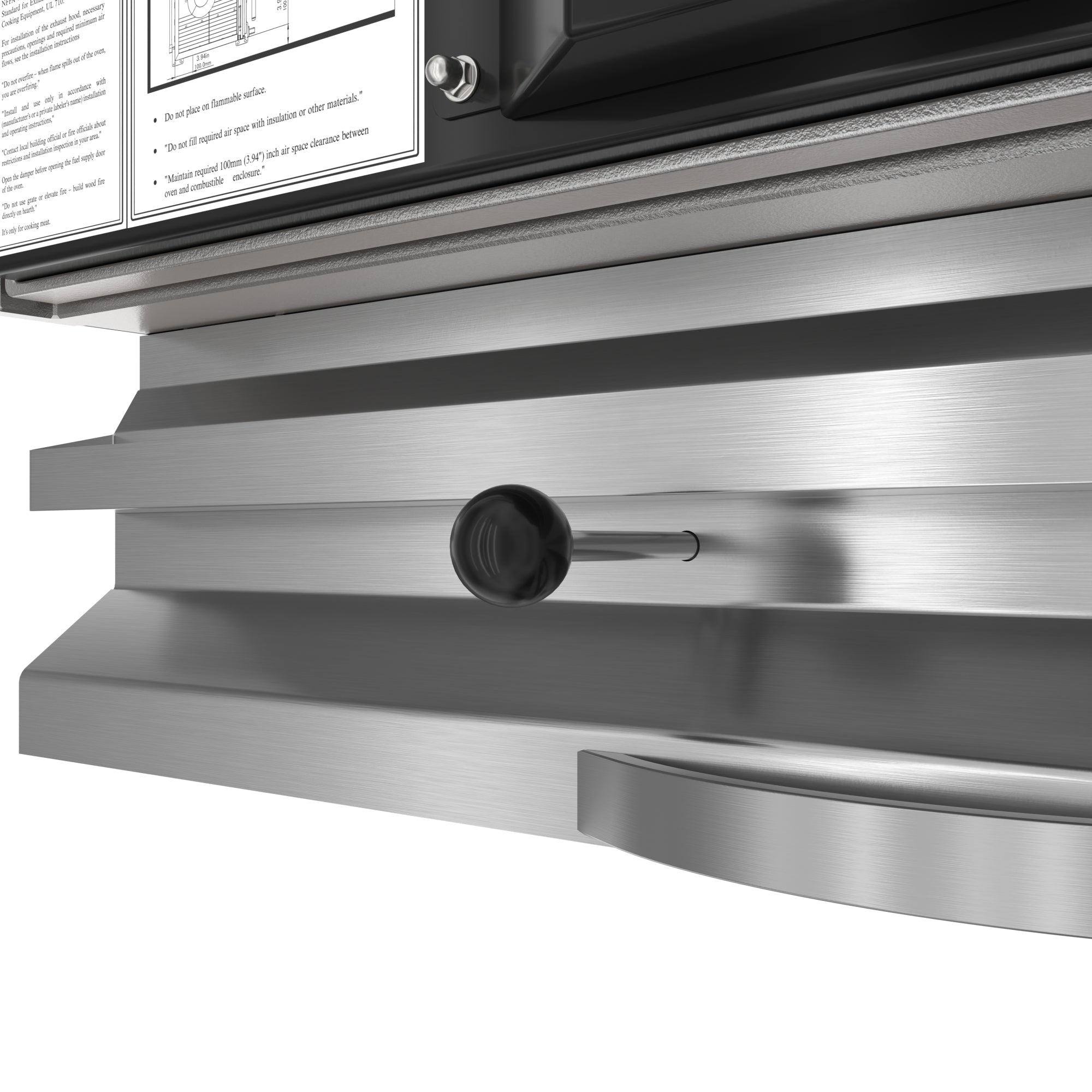 35 in. Commercial Charcoal Oven with Warming Racks in Stainless-Steel