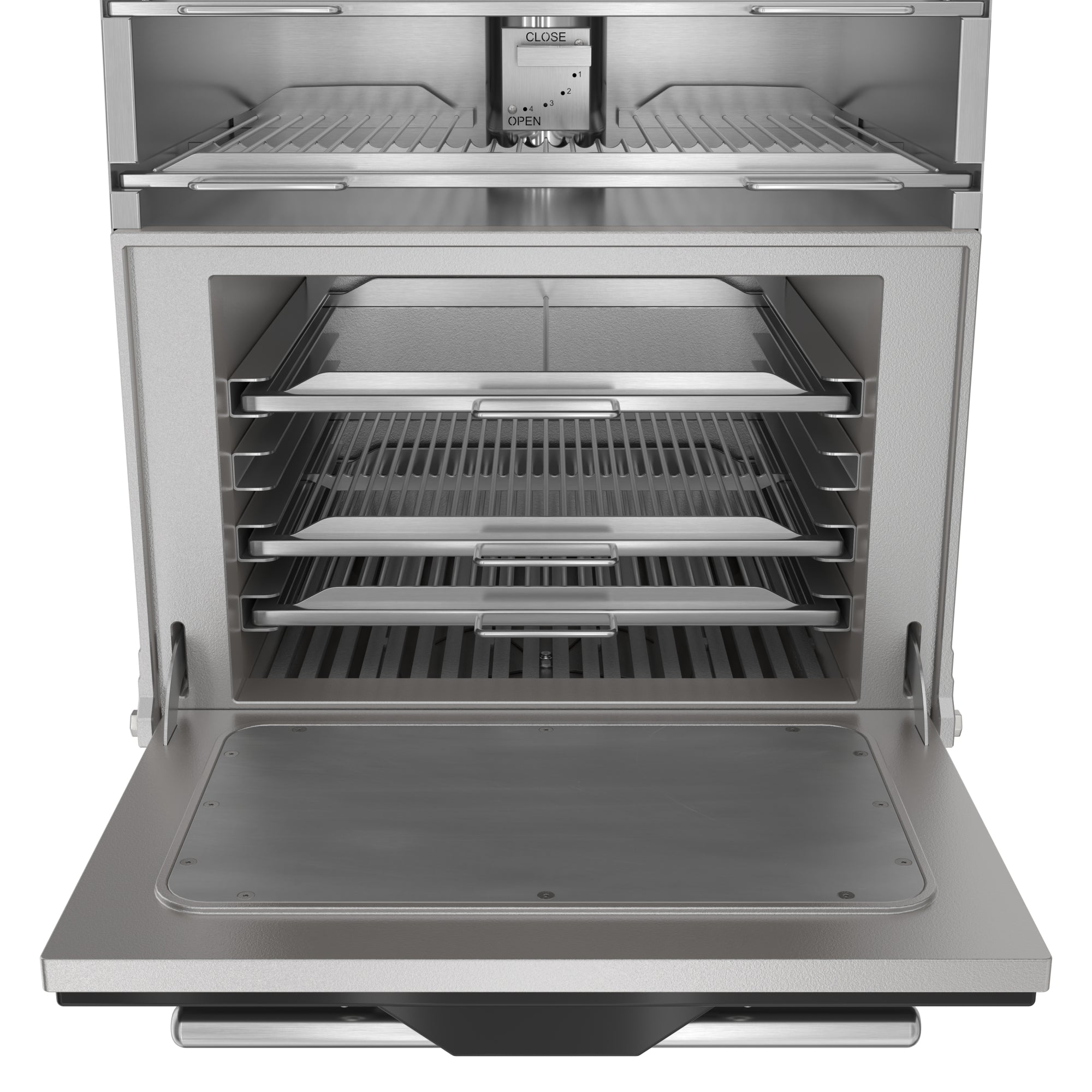 28 in. Commercial Charcoal Oven with Warming Racks in Stainless-Steel