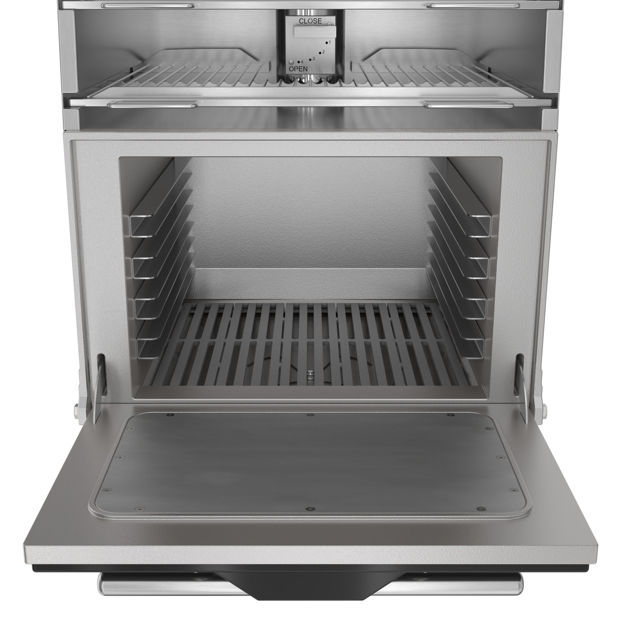 28 in. Commercial Charcoal Oven with Warming Racks in Stainless-Steel