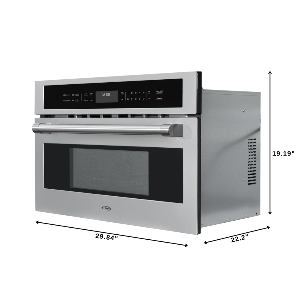 30 in. Built-In Microwave with Convection Oven and Air Fryer, 1.6 cu. ft. Capacity in Stainless-Steel