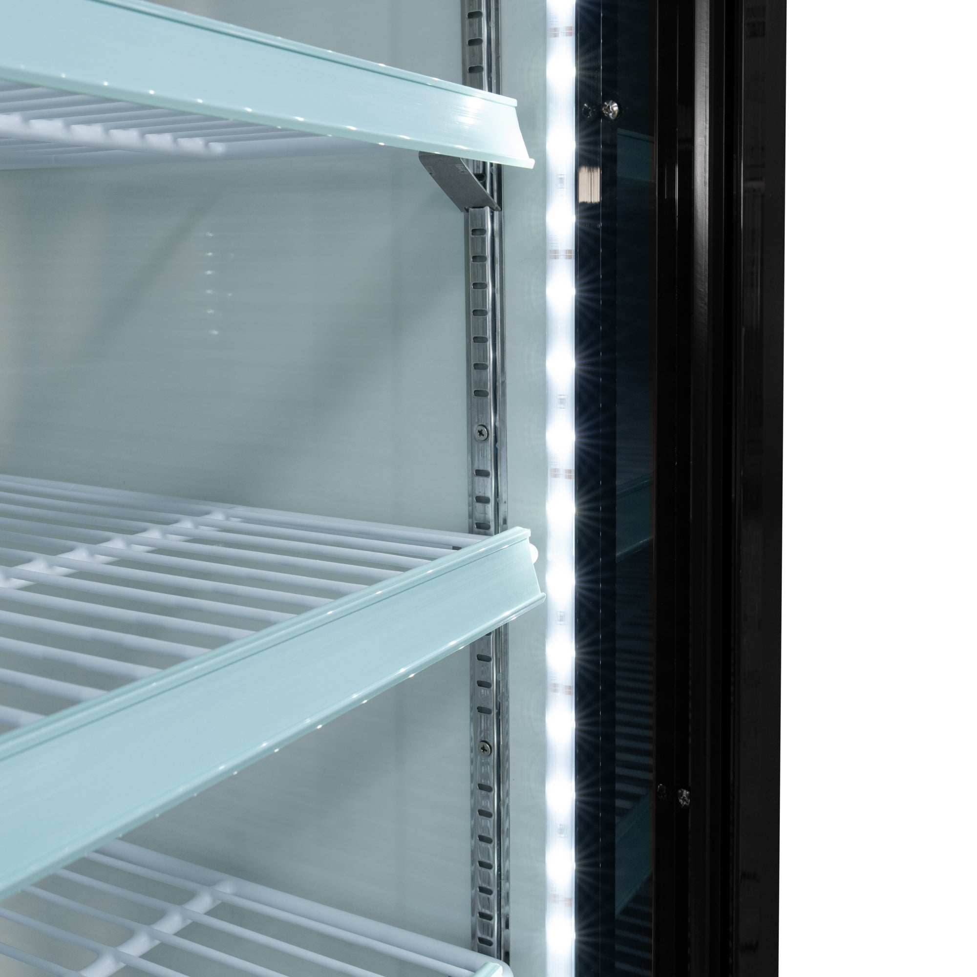 40 in. 33 Cu. Ft. Commercial Merchandiser Refrigerator with Sliding Doors, LED Lighting in Black