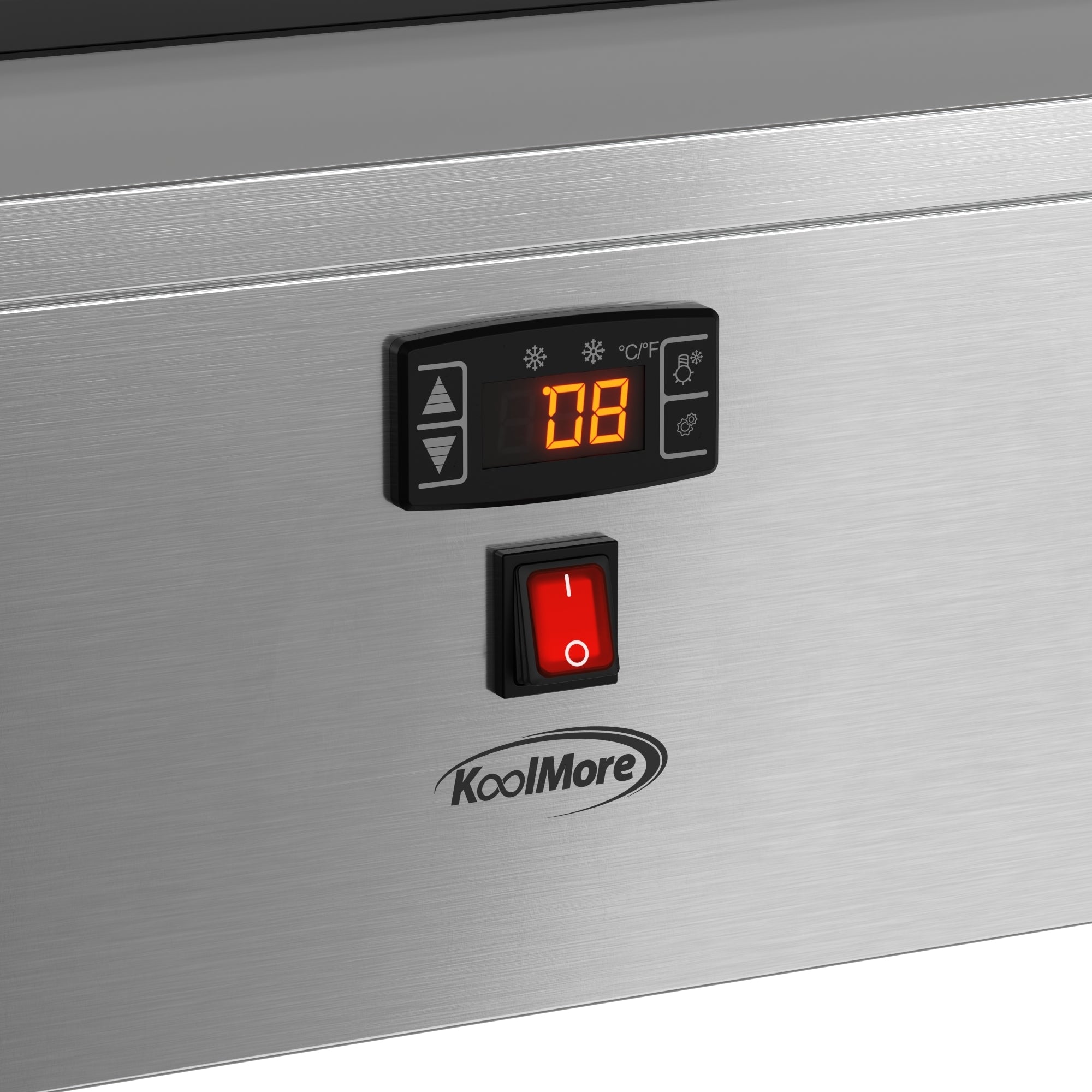 45 in. 6-Pan Countertop Ice Cream Display Freezer with Curved Glass Top in Stainless-Steel