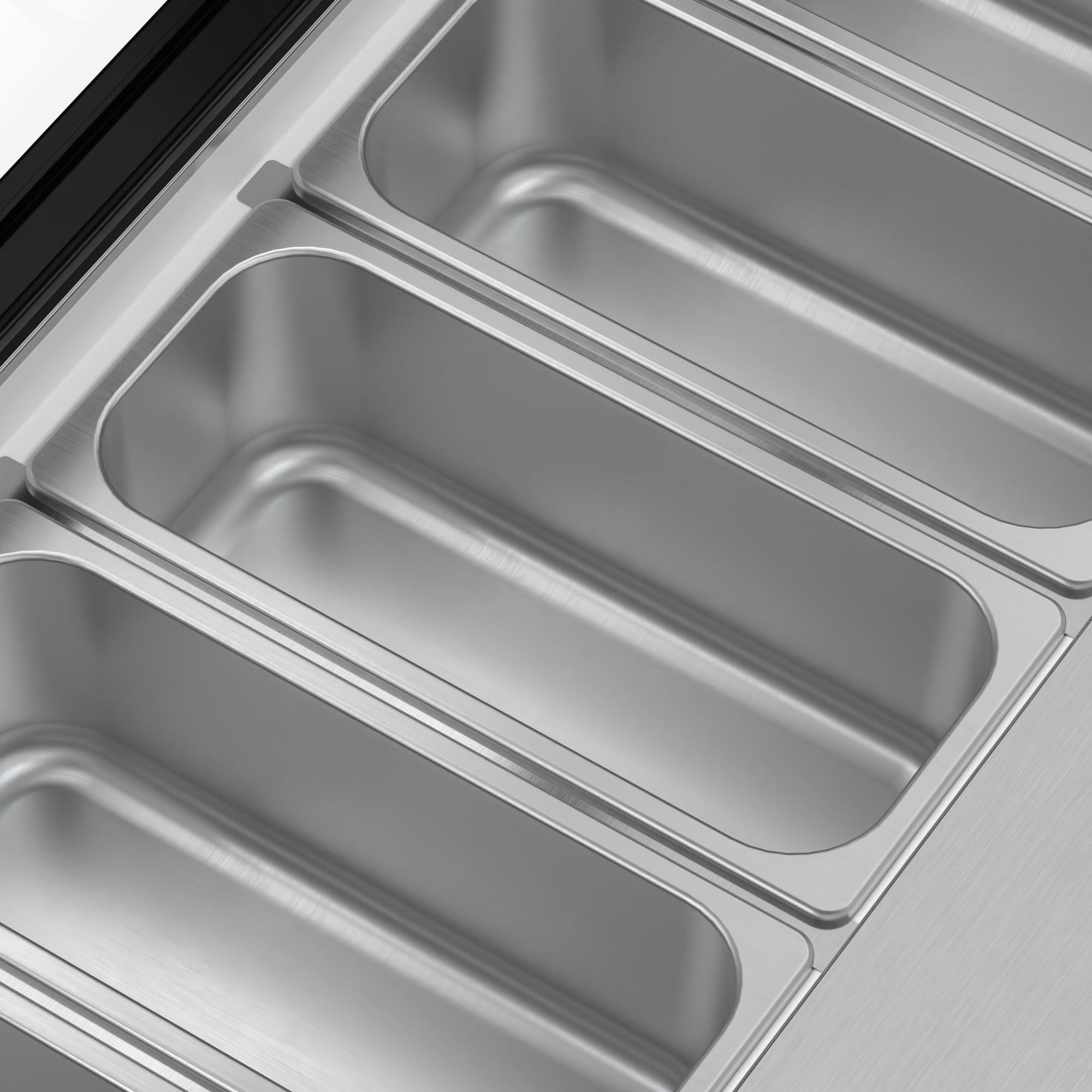 39 in. 5-Pan Countertop Ice Cream Display Freezer with Glass Top in Stainless-Steel