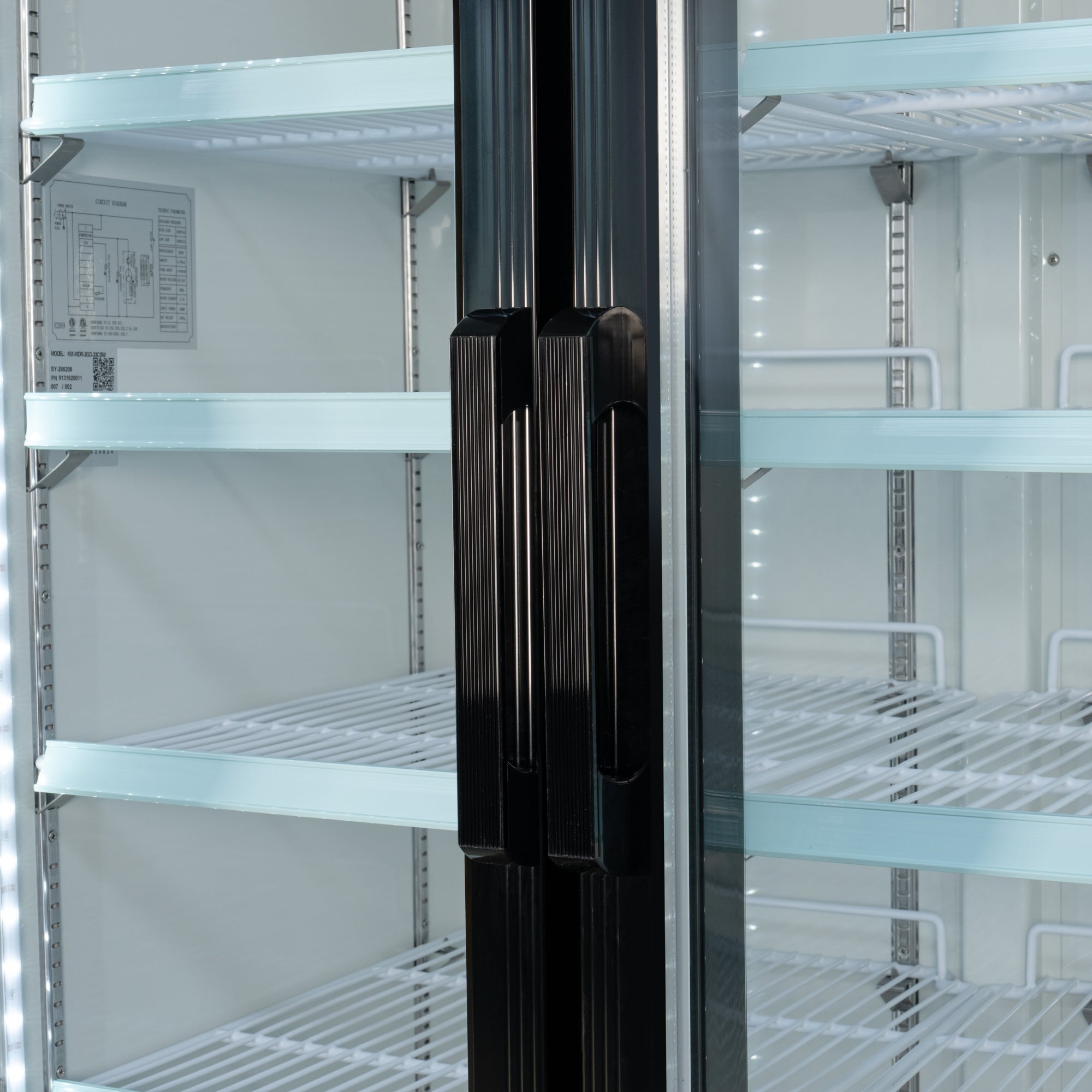 40 in. 33 Cu. Ft. Commercial Merchandiser Refrigerator with Swing Doors, LED Lighting in Black