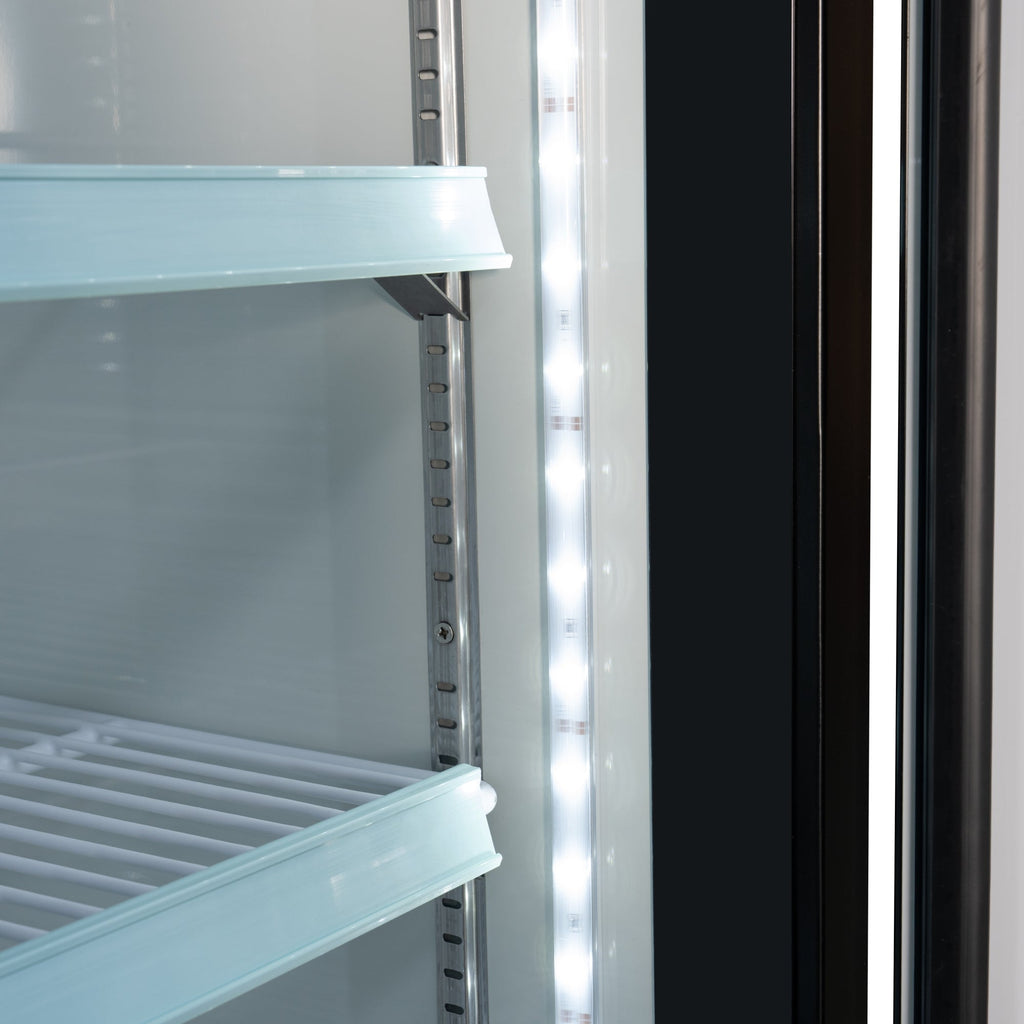 40 in. 33 Cu. Ft. Commercial Merchandiser Refrigerator with Swing Doors, LED Lighting in Black