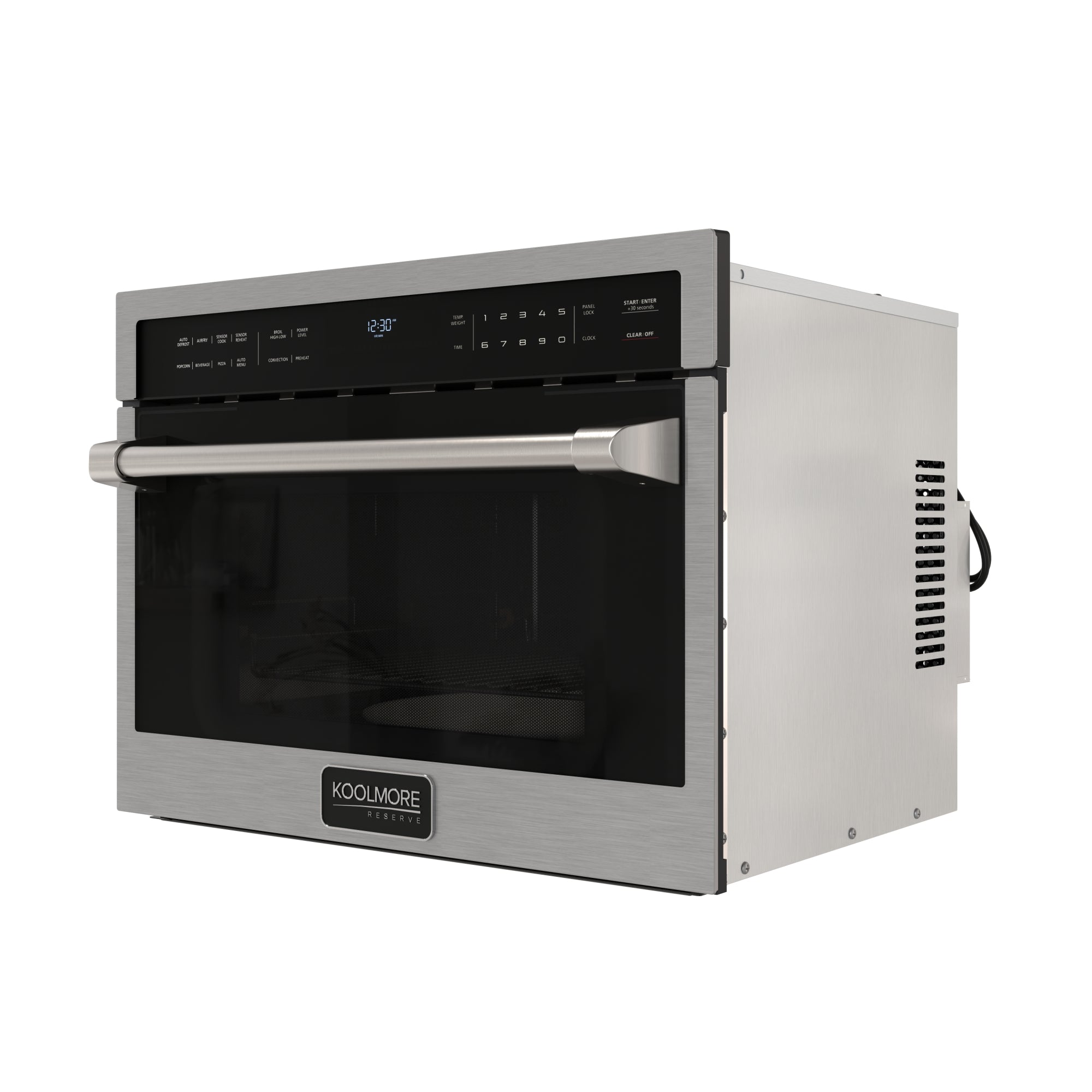 KoolMore Reserve 24 in. Built-In Microwave Convection Oven with Air Fry, 3-in-1 Combo, Sensor Cook, Soft-Close Door, 1.6 cu. ft. in Stainless Steel