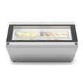 31 in. Countertop Ice Cream Display case with 4 Pans and Glass Sneeze Guard in Stainless-Steel