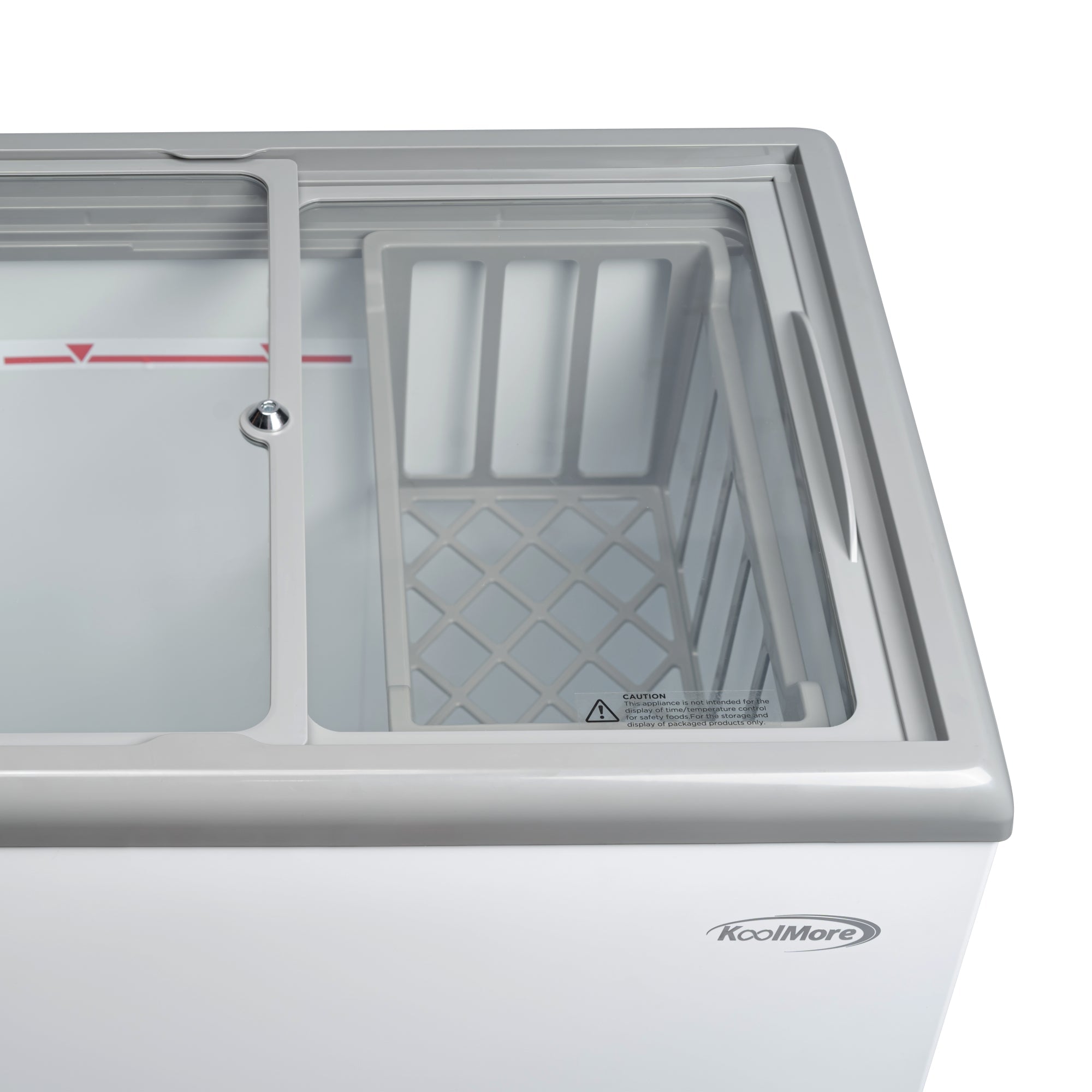 22 in. Commercial Flat Top Ice Cream Display Freezer, 3.4 Cu. Ft. in White