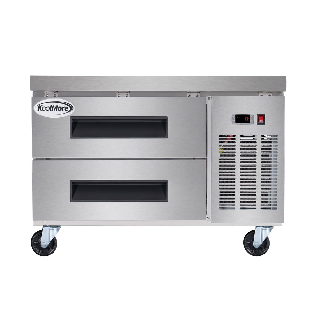 36 in. 2-Drawer Commercial Chef Base Freezer in Stainless-Steel