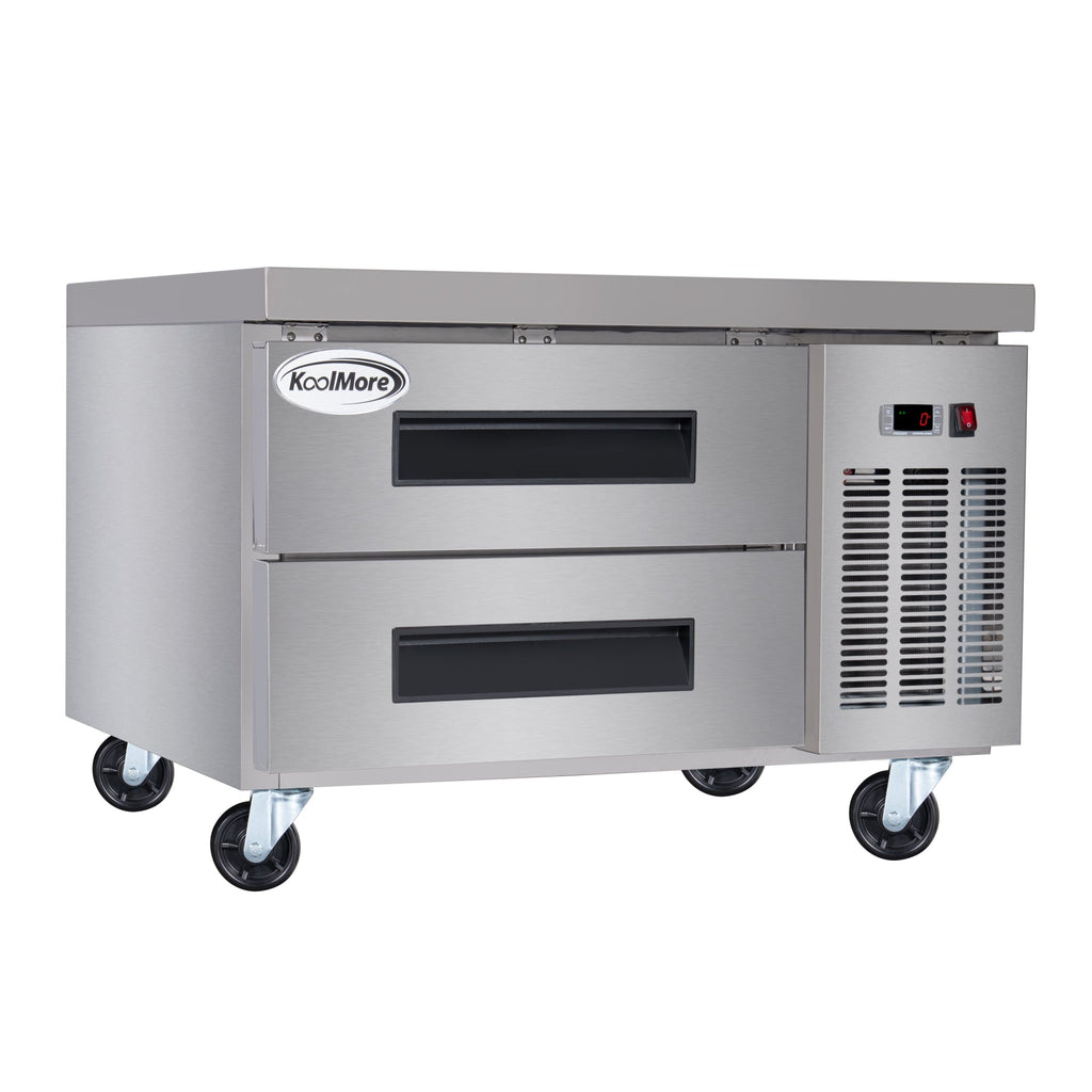 36 in. 2-Drawer Commercial Chef Base Freezer in Stainless-Steel