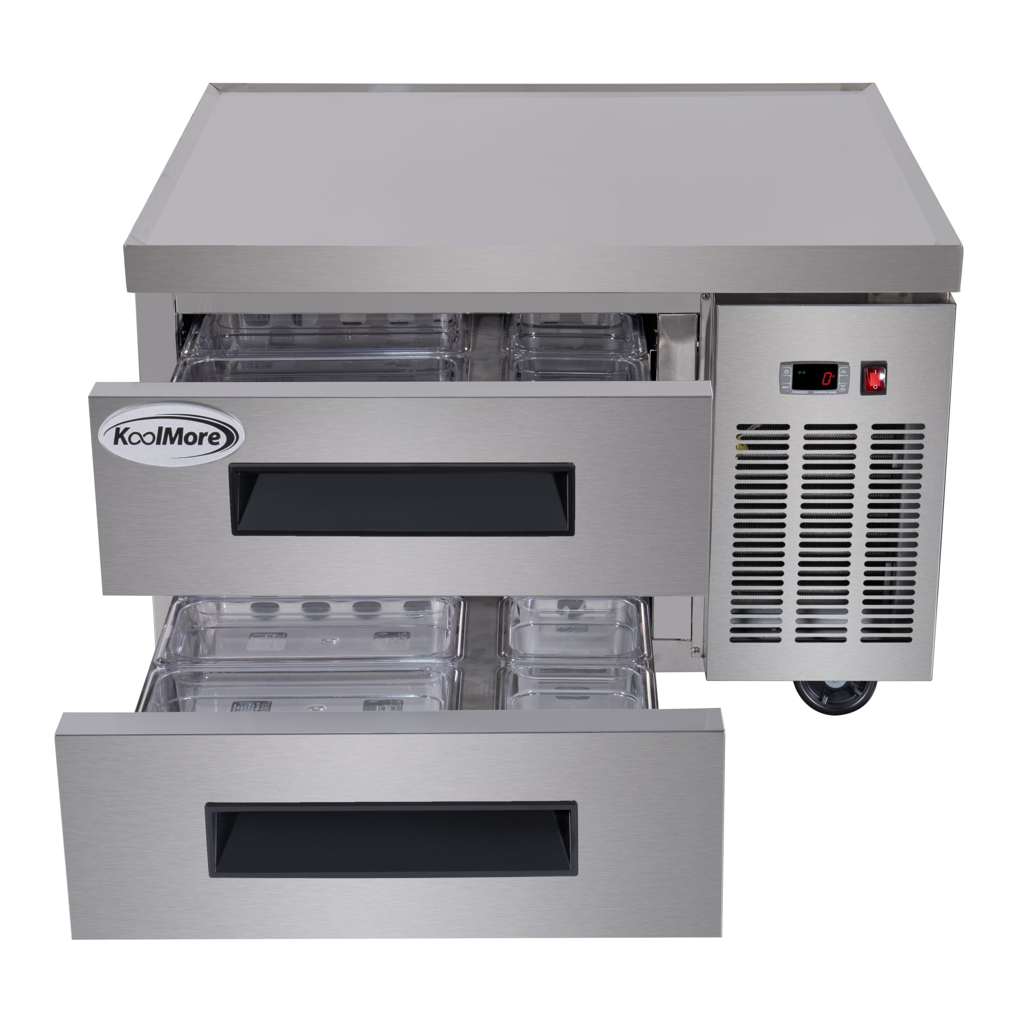 36 in. 2-Drawer Commercial Chef Base Freezer in Stainless-Steel