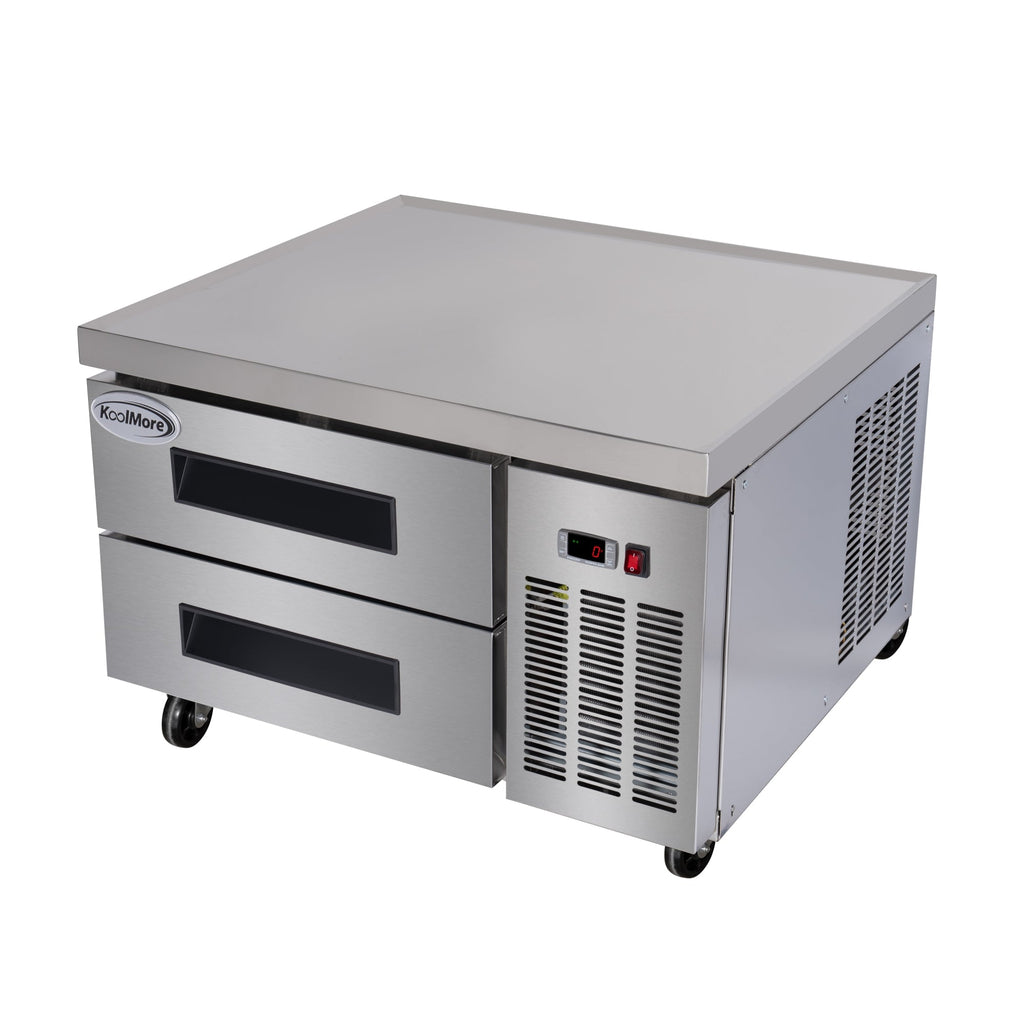 36 in. 2-Drawer Commercial Chef Base Freezer in Stainless-Steel