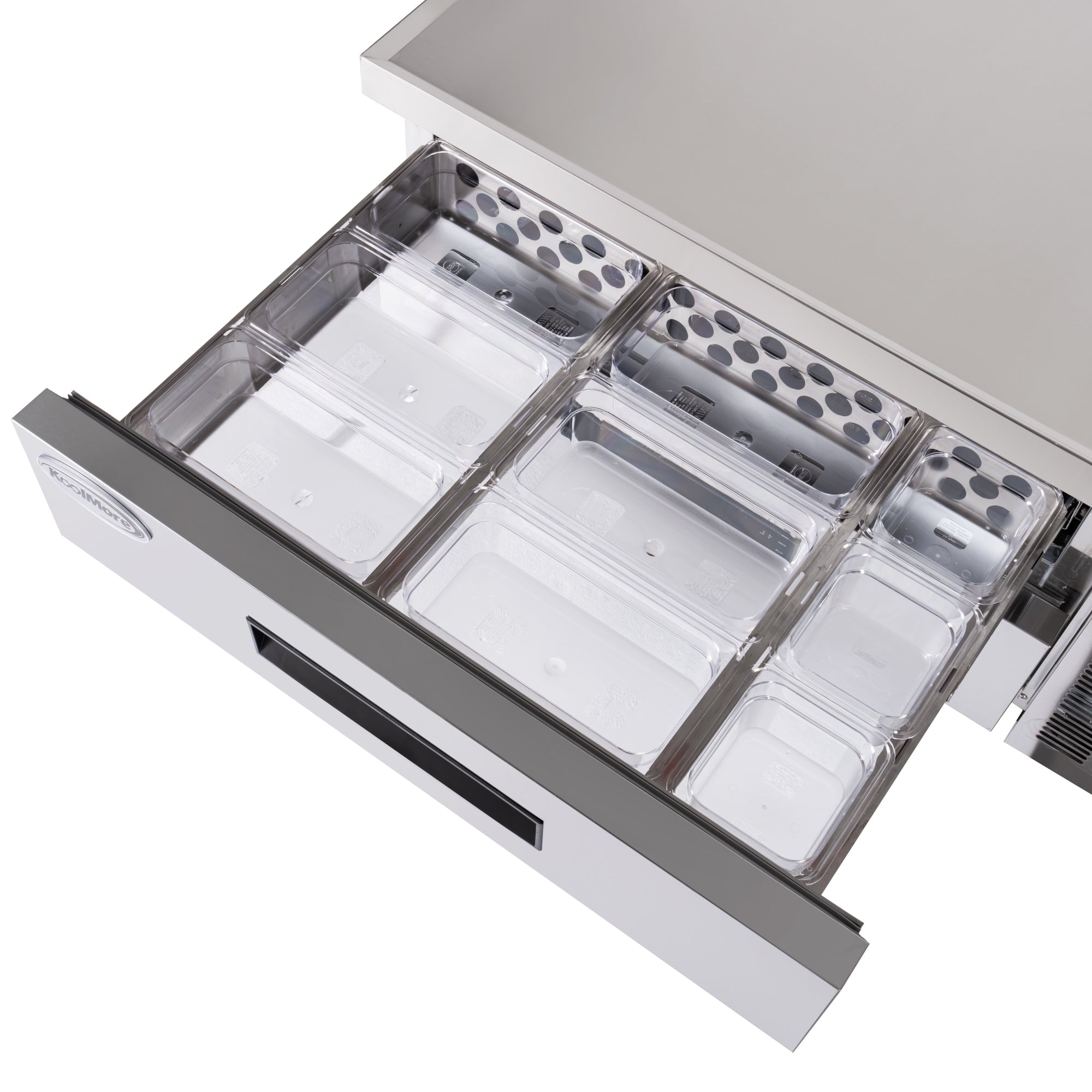 48 in. 2-Drawer Commercial Chef Base Freezer in Stainless-Steel