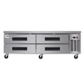 72 in. 4-Drawer Commercial Chef Base Freezer in Stainless-Steel