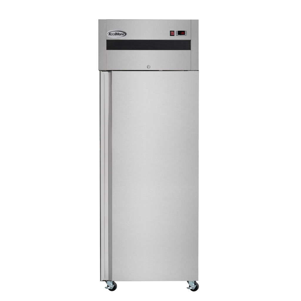 30 in. Solid Door Commercial Reach-In Freezer with Top-Mounted Compressor, 25 cu. ft. in Stainless-Steel