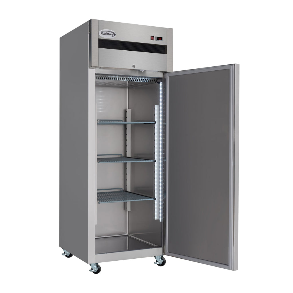 30 in. Solid Door Commercial Reach-In Freezer with Top-Mounted Compressor, 25 cu. ft. in Stainless-Steel