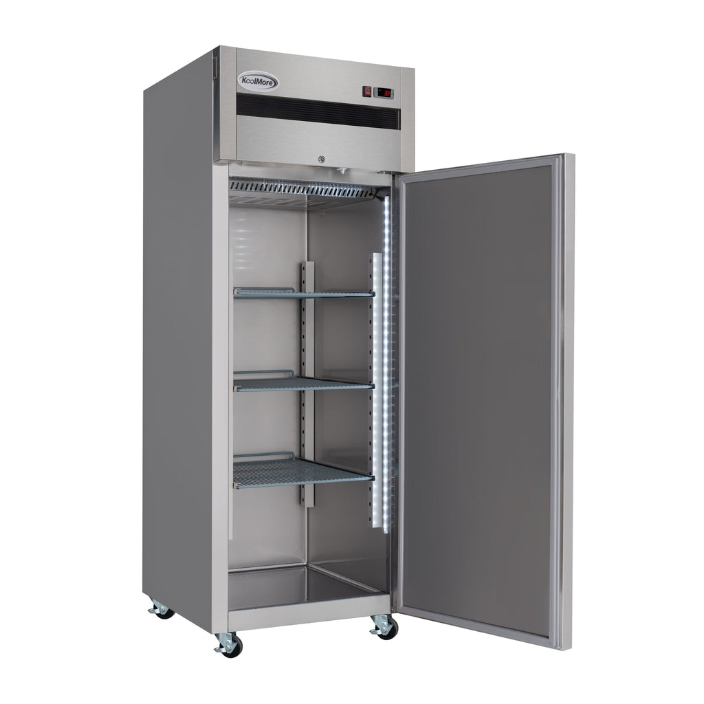 30 in. Solid Door Commercial Reach-In Refrigerator with Top-Mounted Compressor, 25 cu. ft. in Stainless-Steel