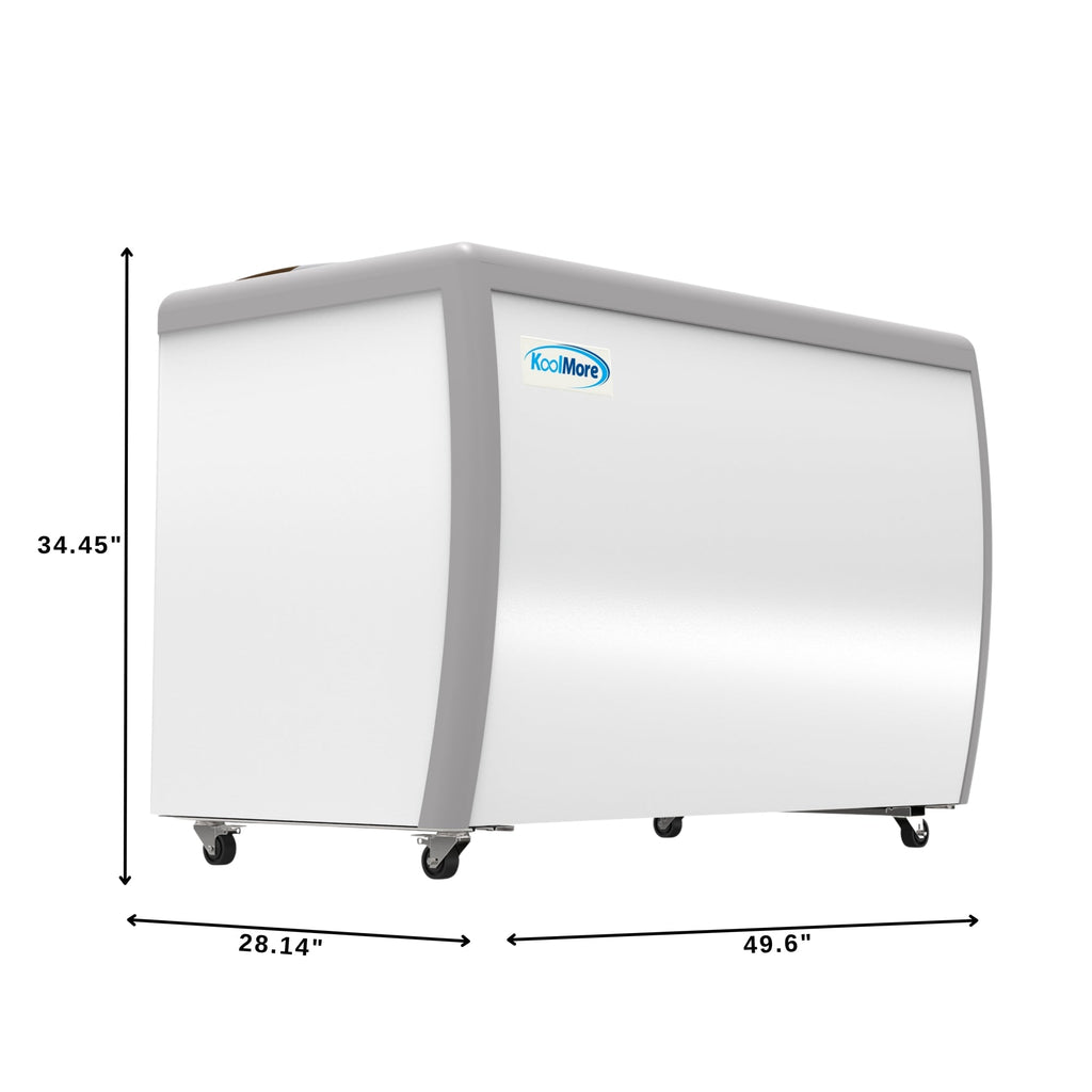 50 in. 8 Tub Ice Cream Dipping Cabinet Display Freezer with Sliding Glass Door, 13 cu. ft.