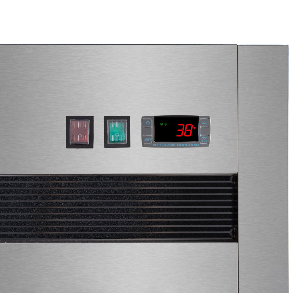 30 in. Glass-Door Commercial Reach-In Refrigerator with Top-Mounted Compressor, 25 cu. ft. in Stainless-Steel