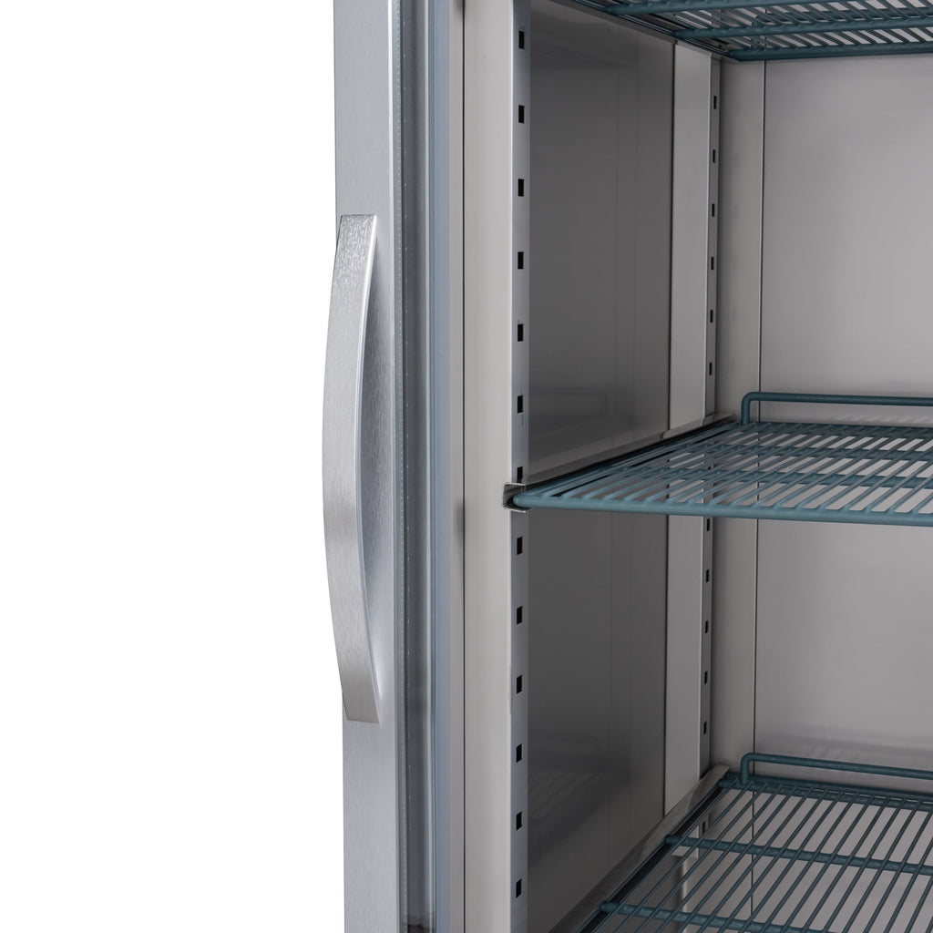 30 in. Glass-Door Commercial Reach-In Refrigerator with Top-Mounted Compressor, 25 cu. ft. in Stainless-Steel