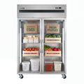 54 in. Two-Glass-Door Commercial Reach-In Refrigerator with Top-Mounted Compressor, 49 cu. ft. in Stainless-Steel