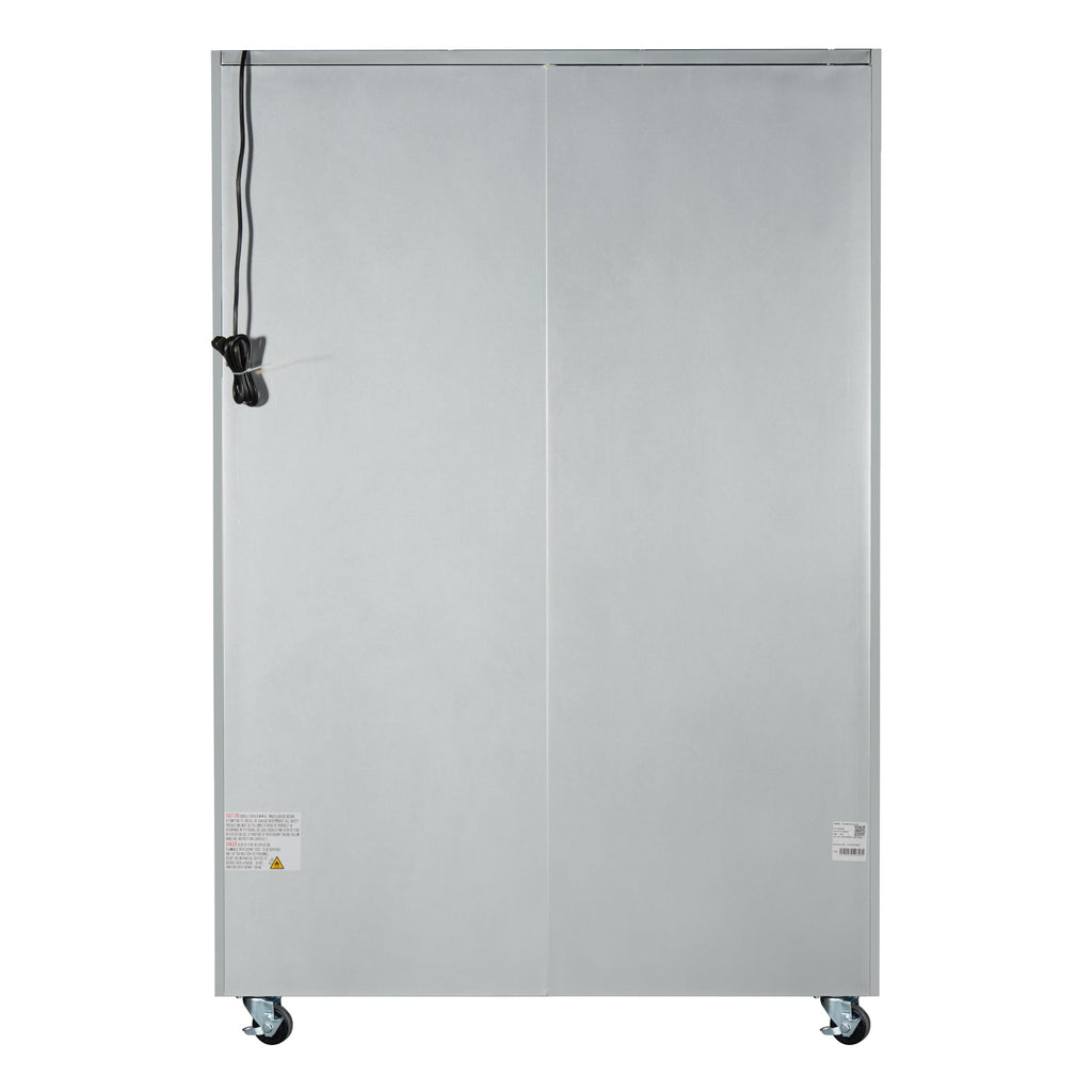 54 in. Two-Glass-Door Commercial Reach-In Refrigerator with Top-Mounted Compressor, 49 cu. ft. in Stainless-Steel