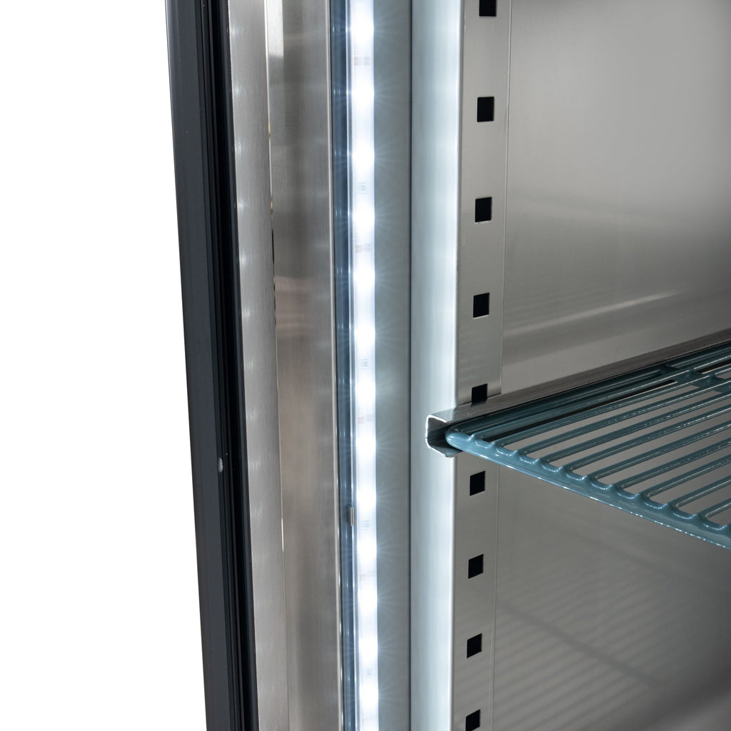 54 in. Two-Glass-Door Commercial Reach-In Refrigerator with Top-Mounted Compressor, 49 cu. ft. in Stainless-Steel
