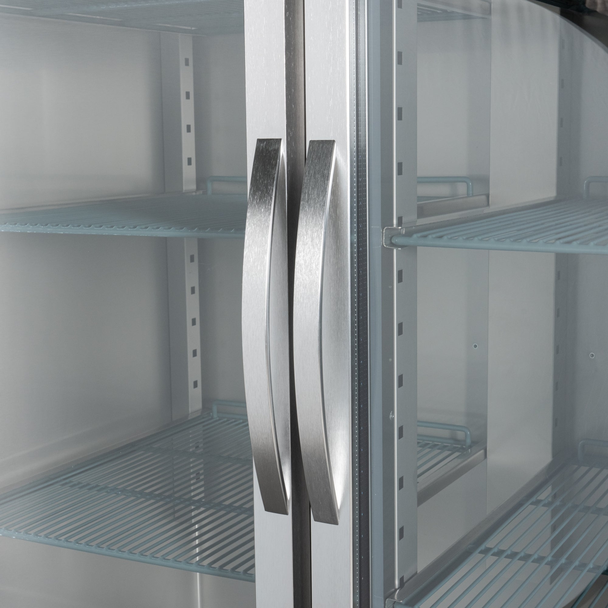 54 in. Two-Glass-Door Commercial Reach-In Refrigerator with Top-Mounted Compressor, 49 cu. ft. in Stainless-Steel