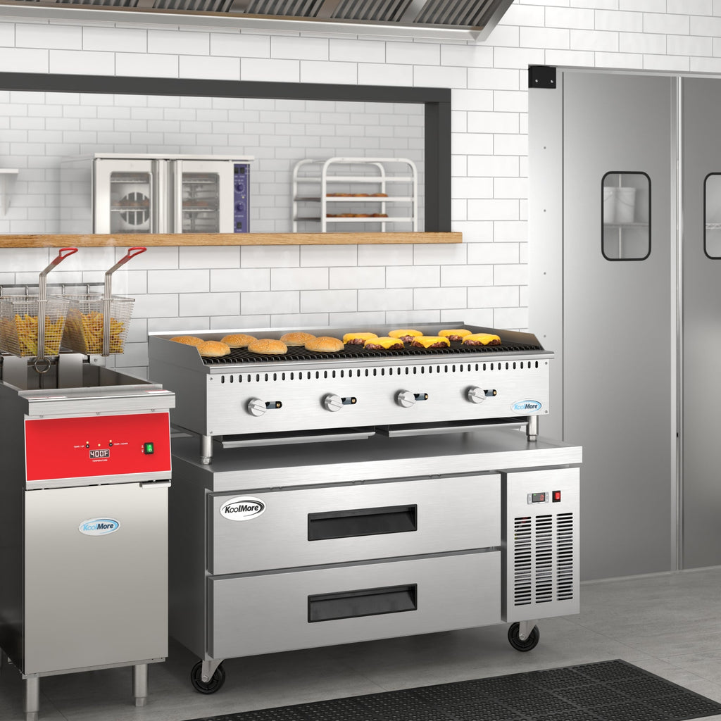 48 in. 2-Drawer Commercial Chef Base Freezer in Stainless-Steel