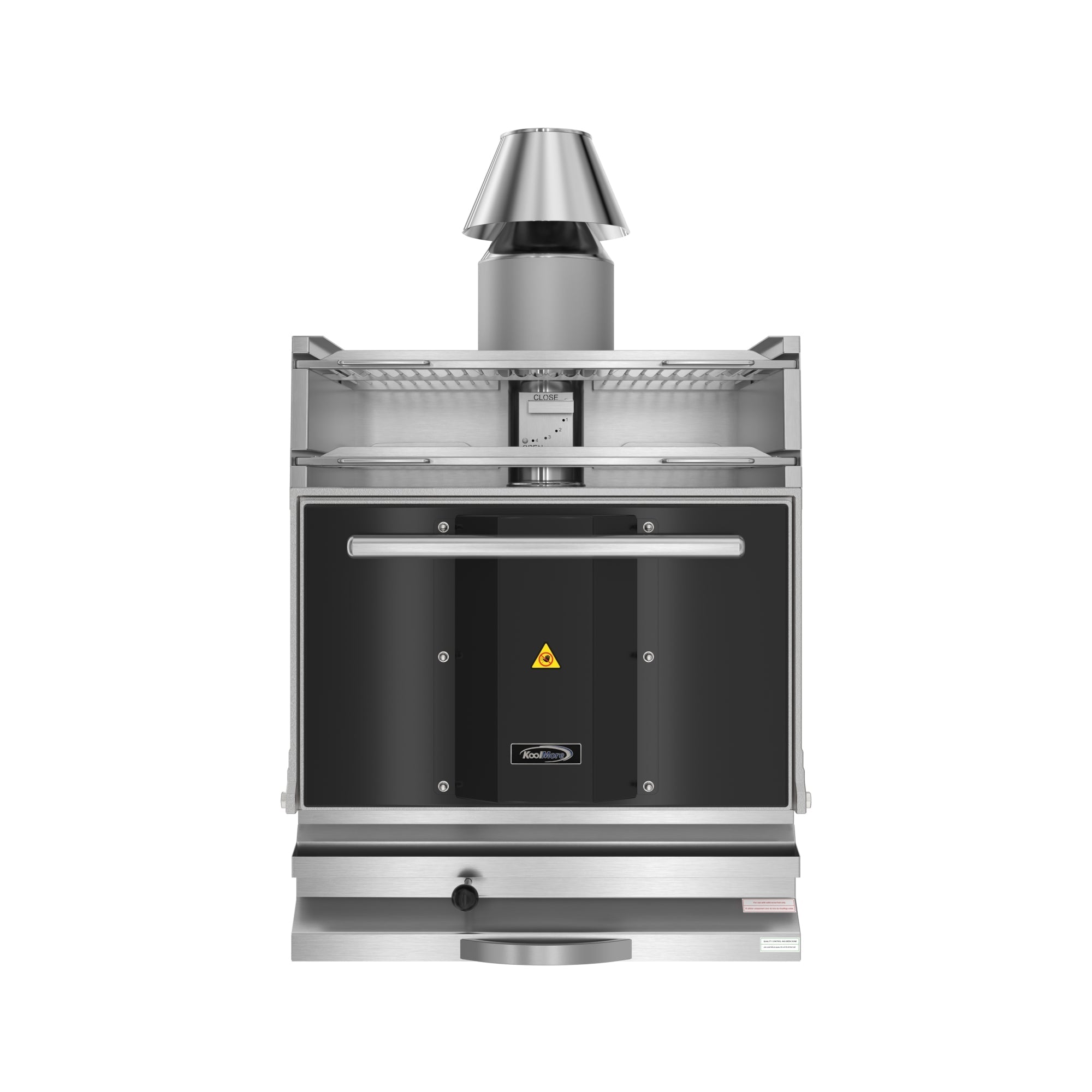 28 in. Commercial Charcoal Oven with Warming Racks in Stainless-Steel