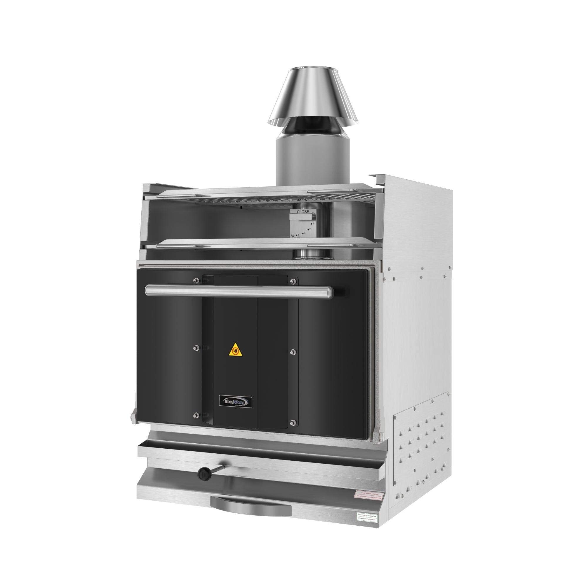 28 in. Commercial Charcoal Oven with Warming Racks in Stainless-Steel