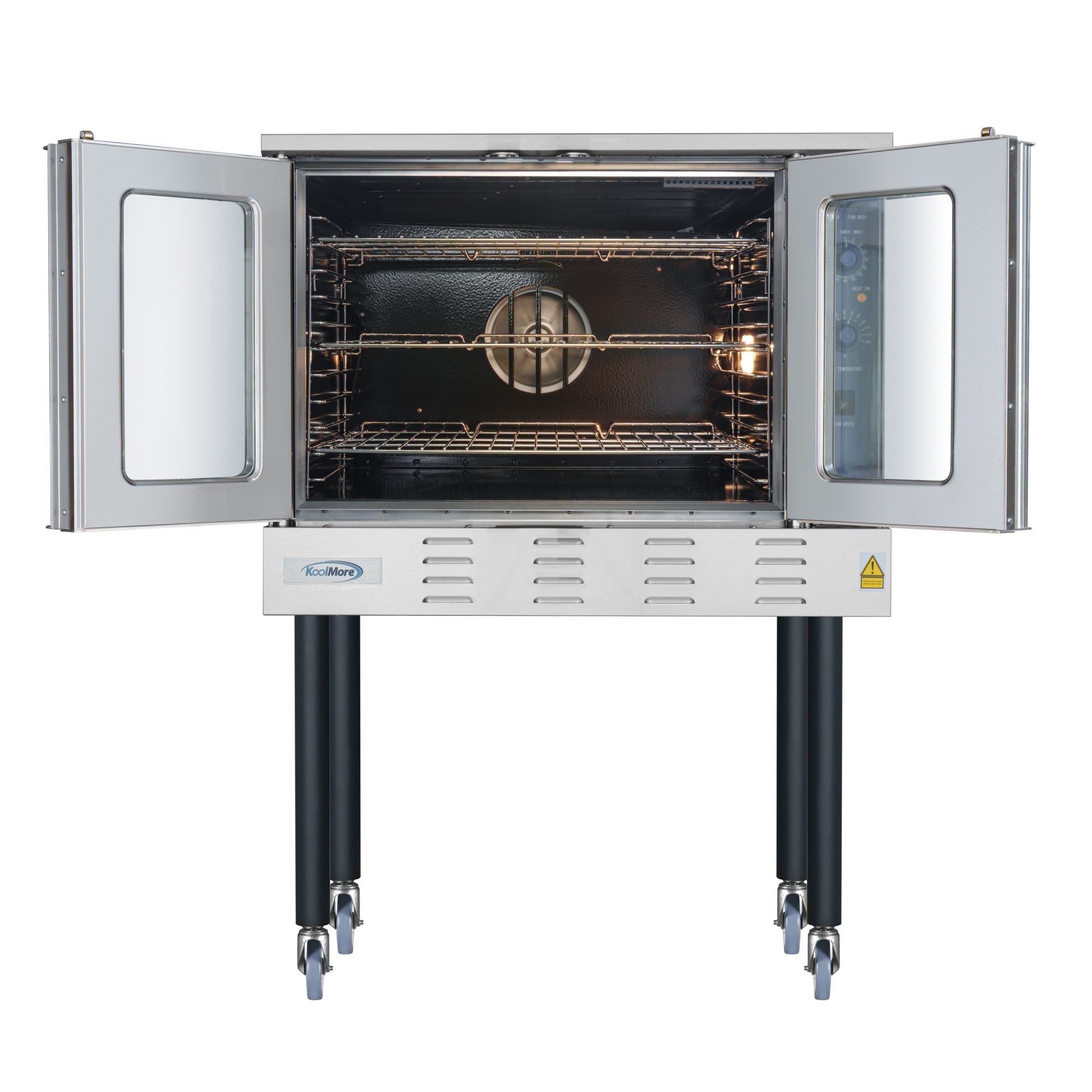 38 in. Full Size Single Deck Commercial LP Convection Oven 54,000 BTU With Casters