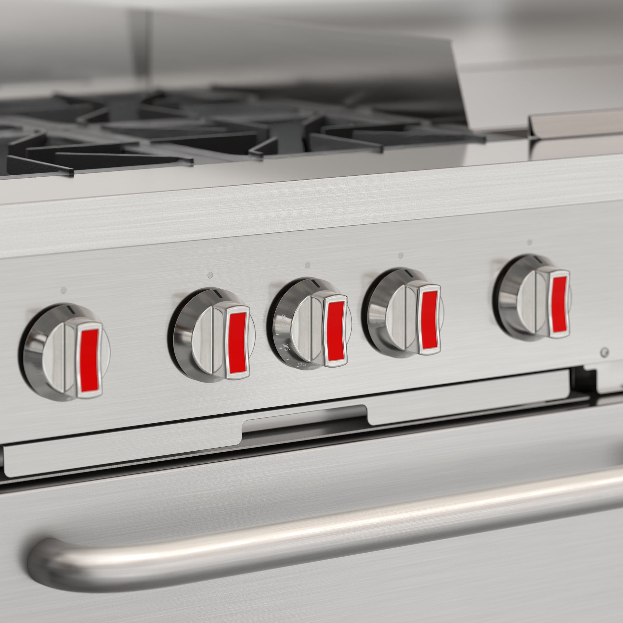 60 in. Commercial Natural Gas Range – 4 Burners, 36 in. Griddle, 2 Standard Ovens in Stainless-Steel