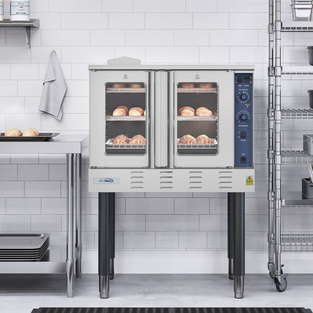 38 in. Full Size Single Deck Commercial Natural Gas Convection Oven 54,000 BTU