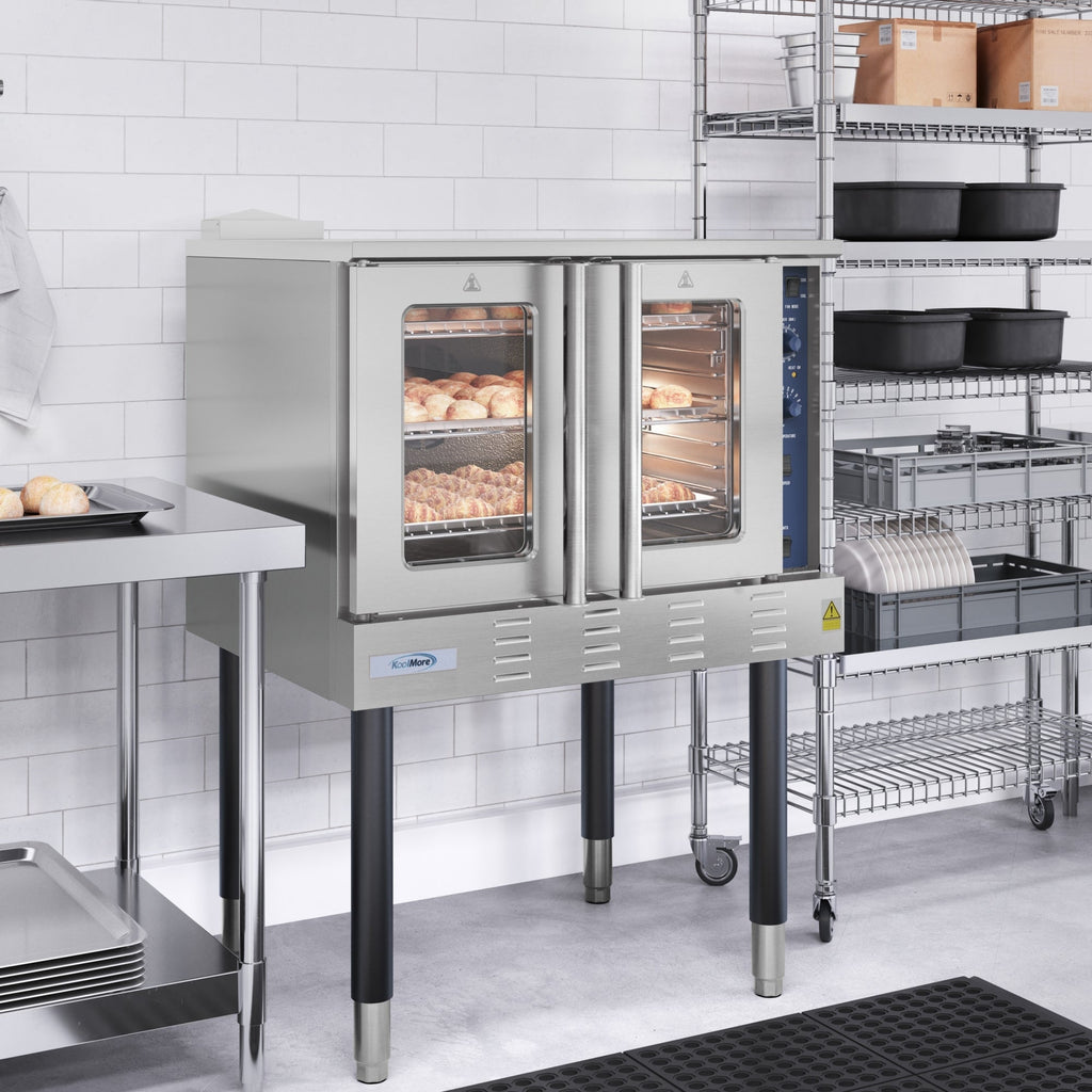 38 in. Full Size Single Deck Commercial Natural Gas Convection Oven 54,000 BTU