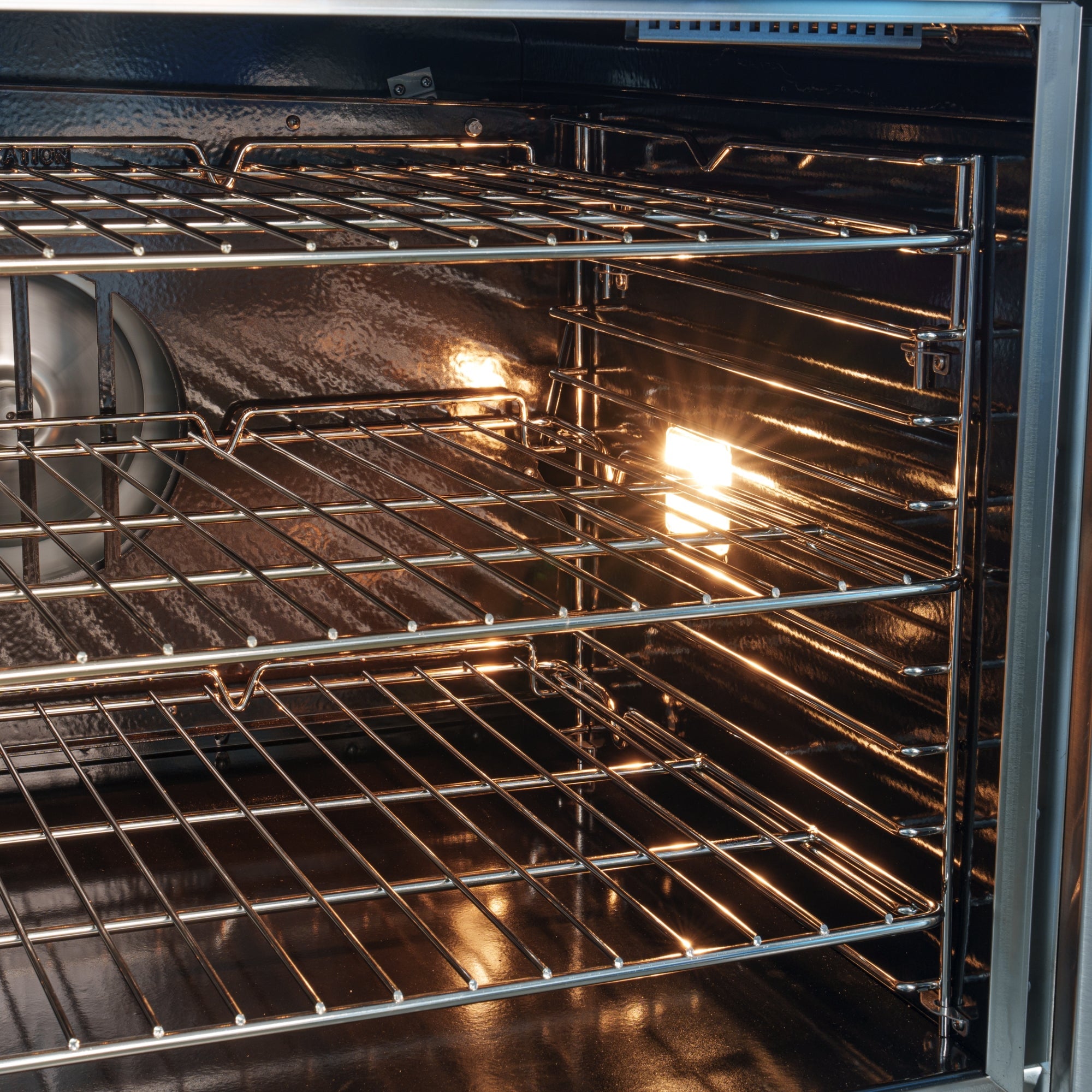 38 in. Full Size Double Commercial LP Convection Oven 108,000 BTU Total with Stacking Kit and Casters
