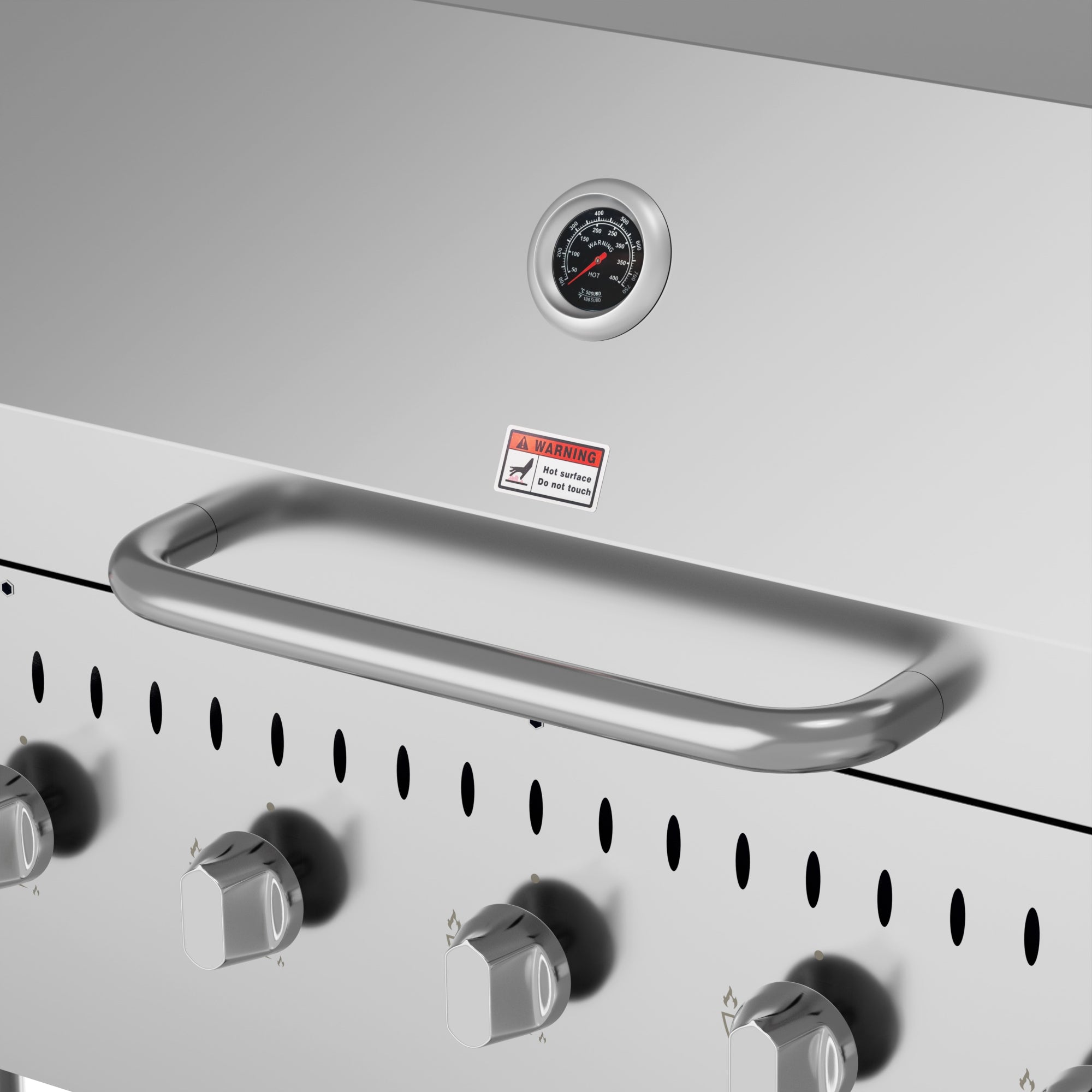 36 in. Commercial Outdoor Propane Gas Grill with Roll Dome Cover in Stainless Steel