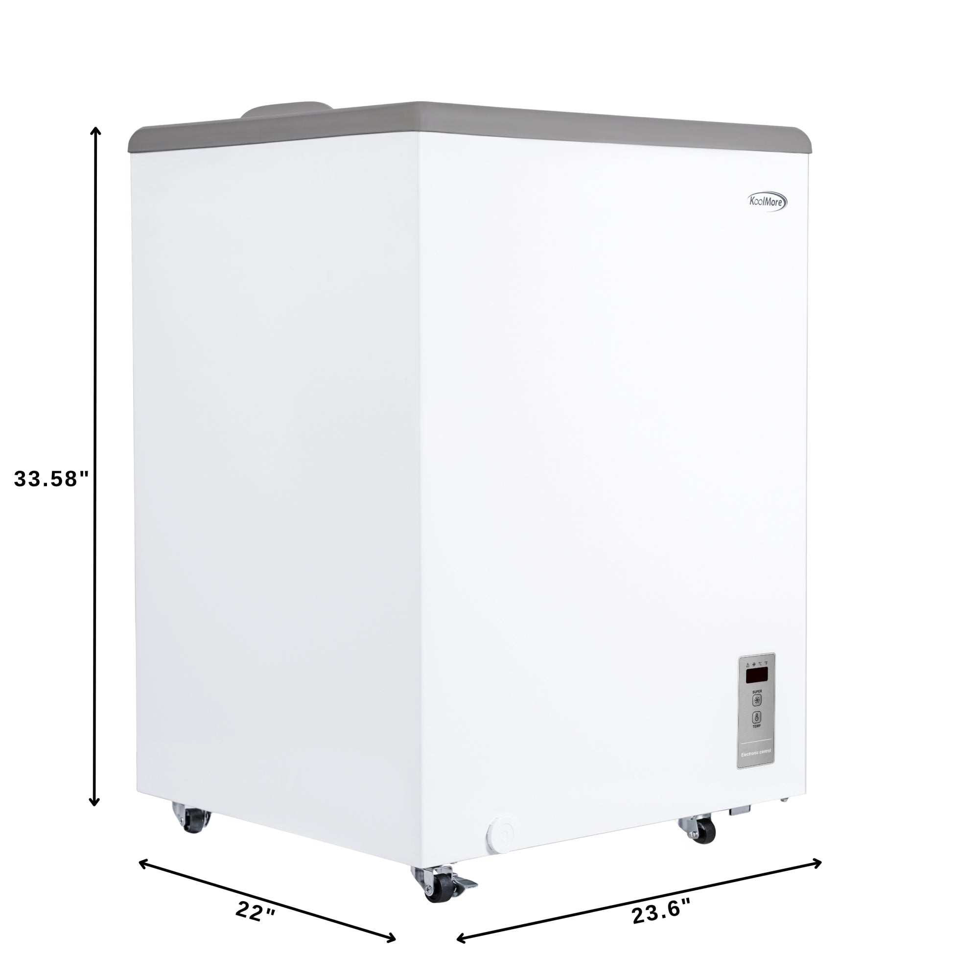 24 in. Commercial Flat Top Ice Cream Display Freezer, 5 Cu. Ft. in White