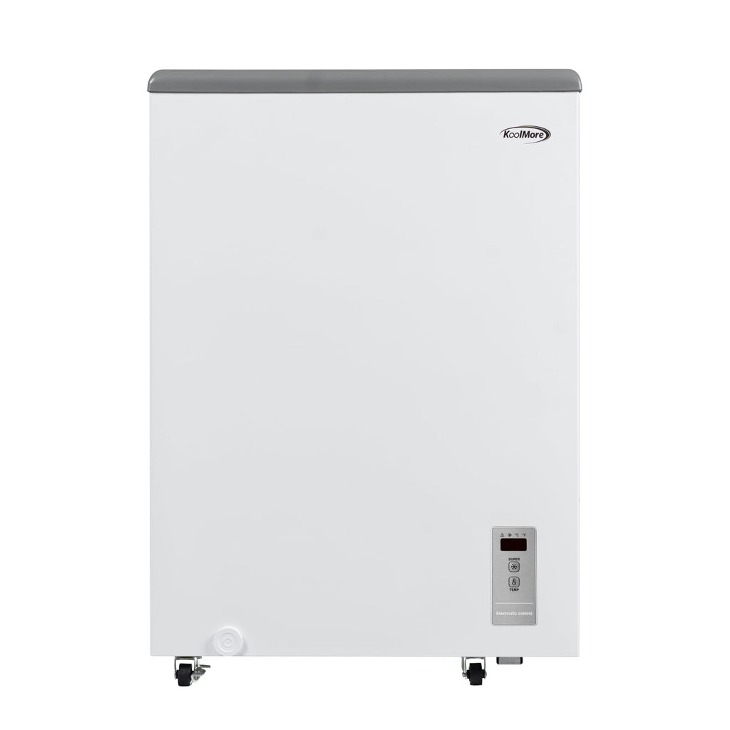 24 in. Commercial Flat Top Ice Cream Display Freezer, 5 Cu. Ft. in White