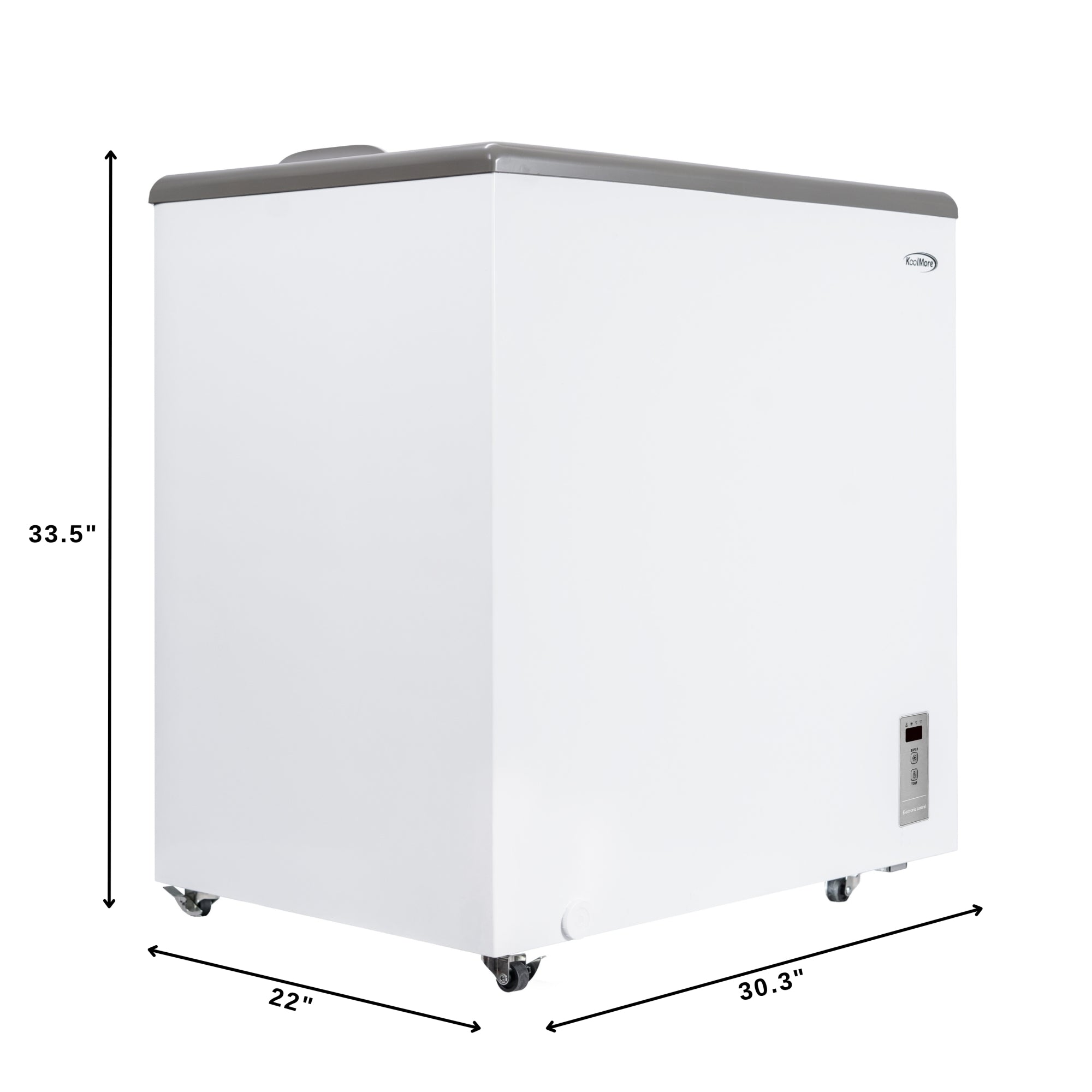 30 in. Commercial Flat Top Ice Cream Display Freezer, 7 Cu. Ft. in White