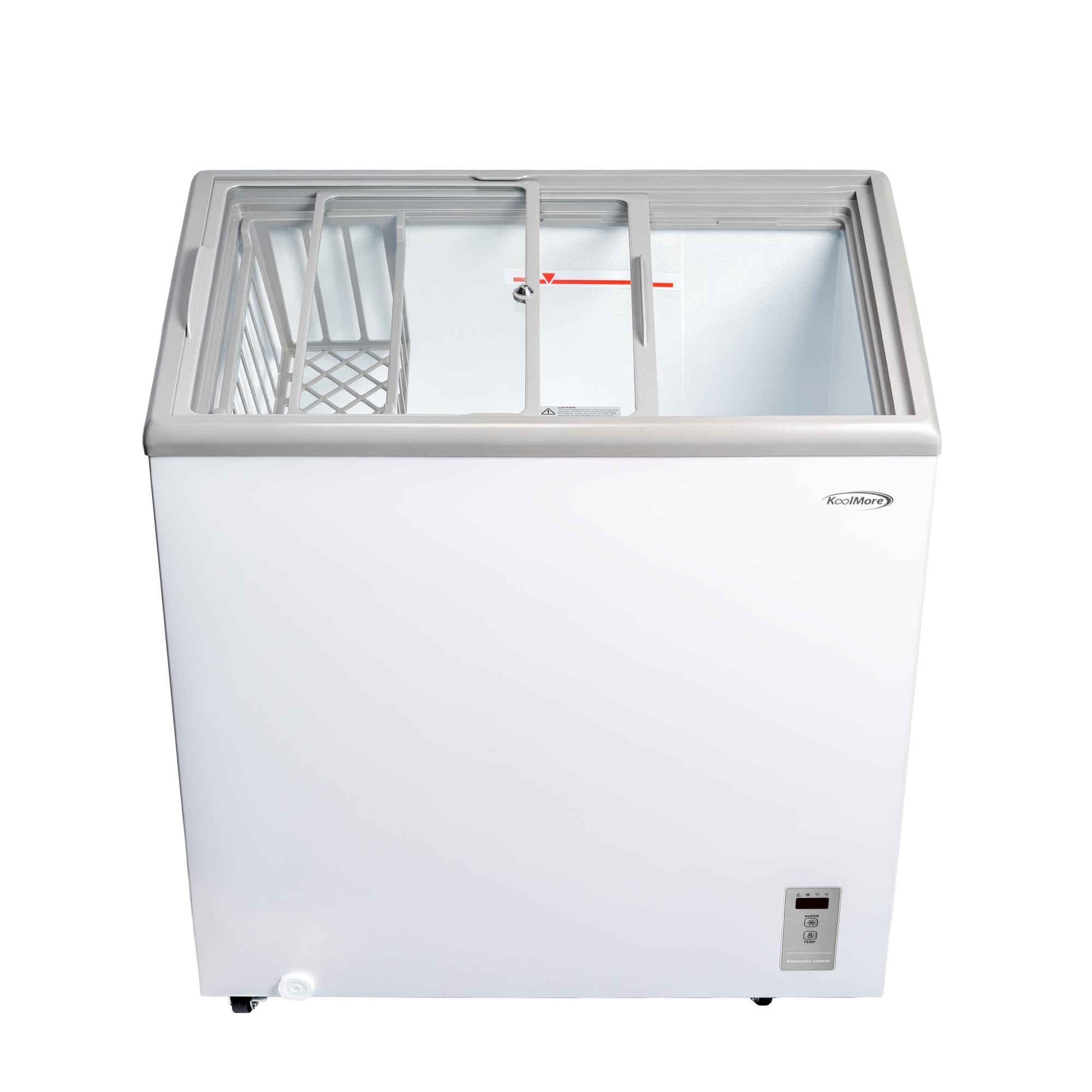 30 in. Commercial Flat Top Ice Cream Display Freezer, 7 Cu. Ft. in White