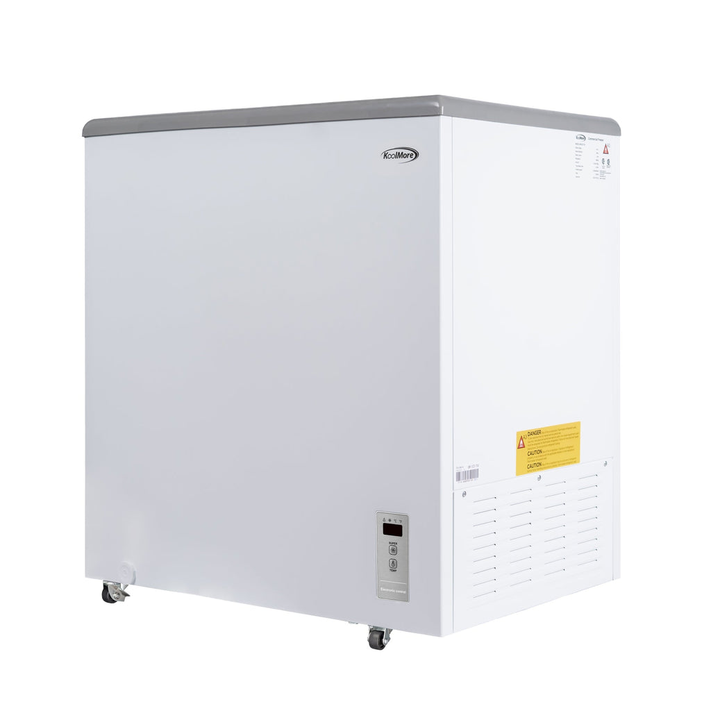 30 in. Commercial Flat Top Ice Cream Display Freezer, 7 Cu. Ft. in White