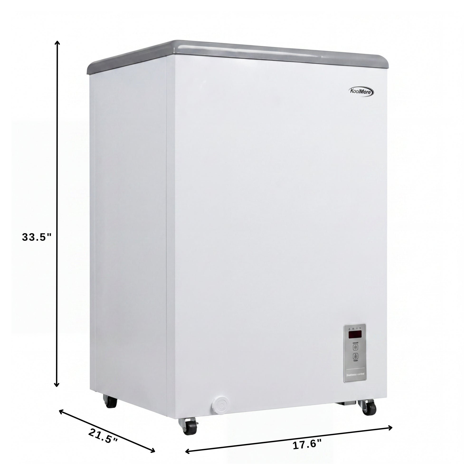 22 in. Commercial Flat Top Ice Cream Display Freezer, 3.4 Cu. Ft. in White